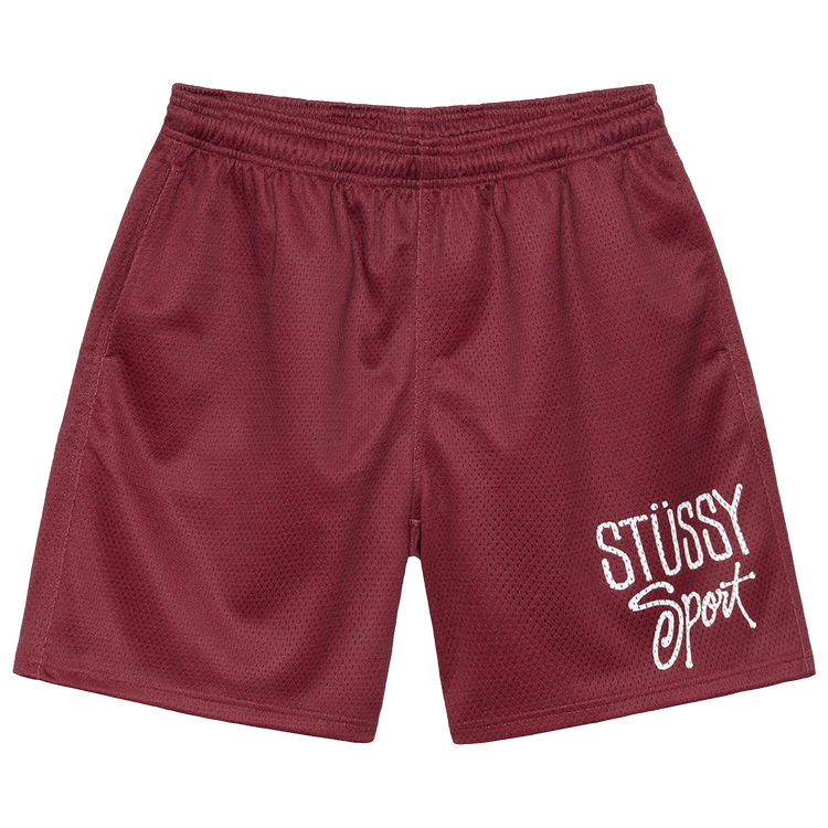 Stussy Sport Heavy Mesh Short Maroon