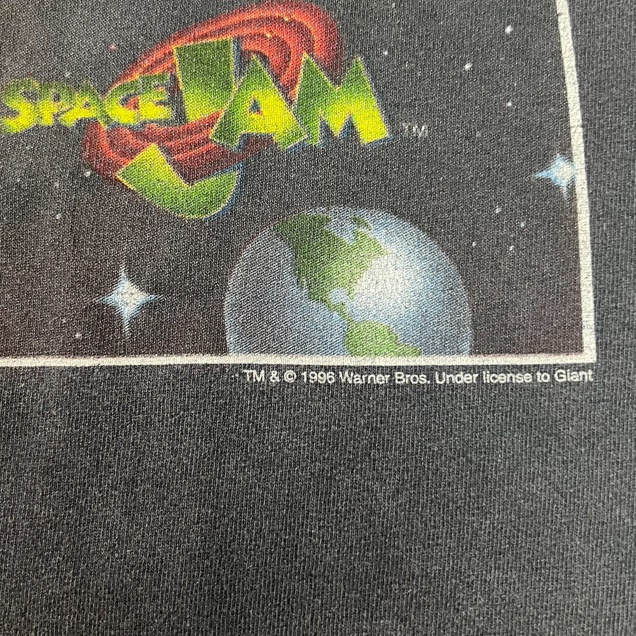 Vintage 1996 Space Jam Looney Tunes Tee Black