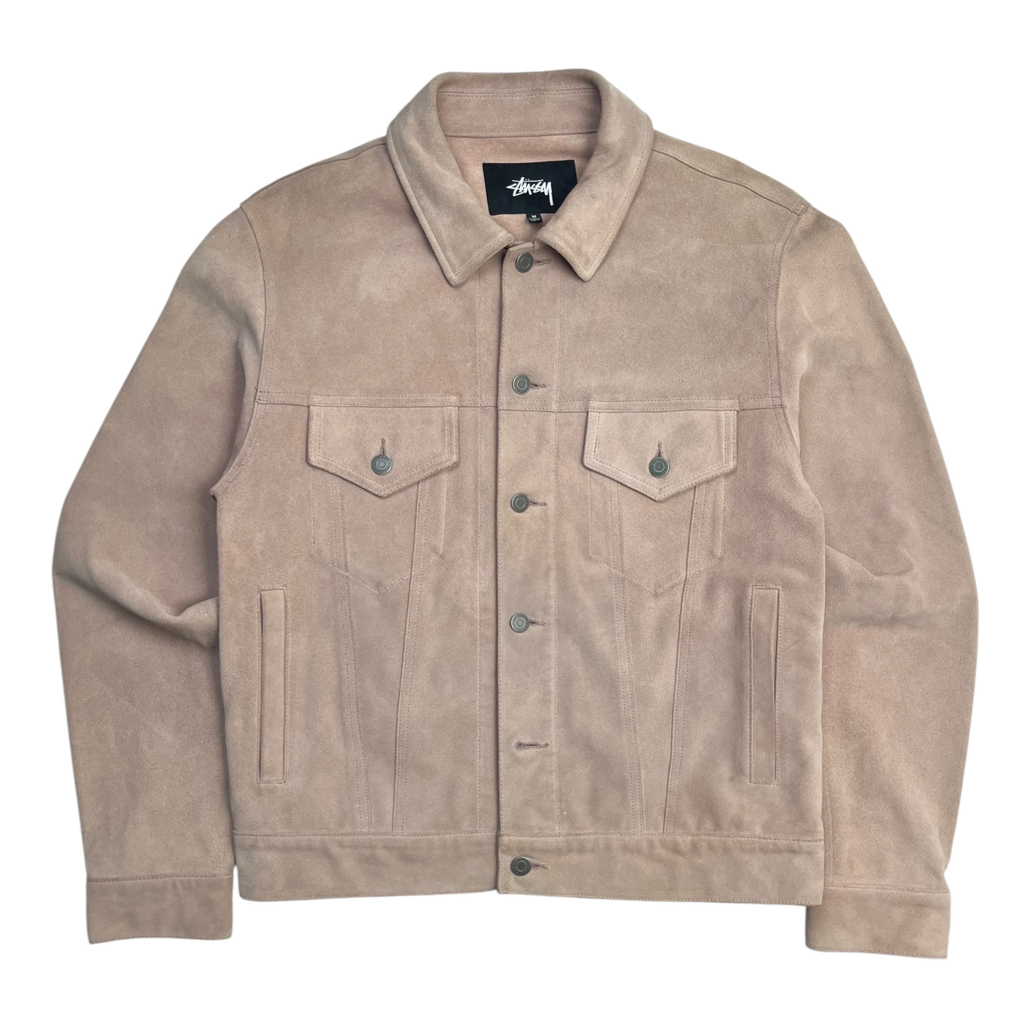 Stüssy Suede Trucker Jacket Soft Salmon