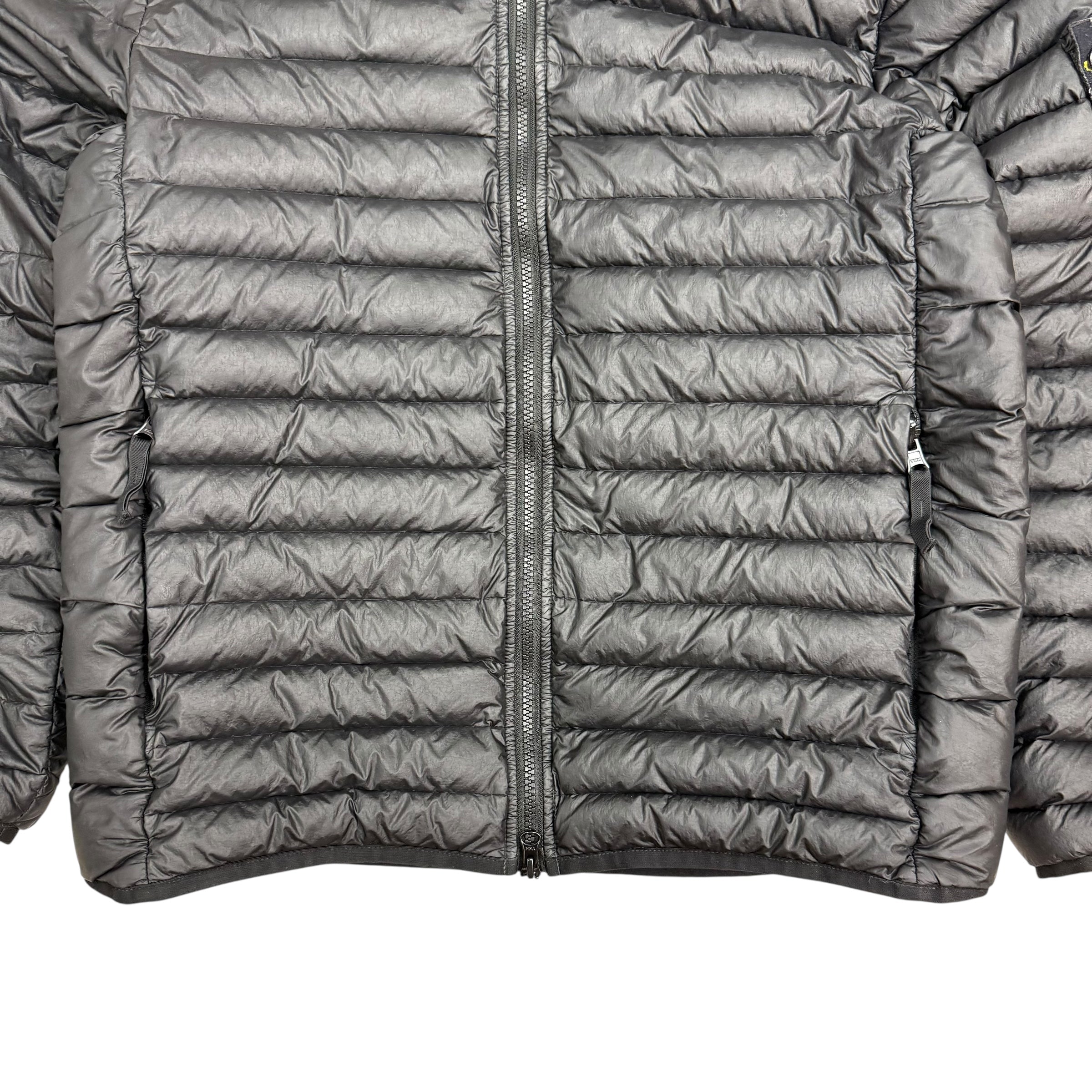 Stone Island Loom Woven Nylon Down Jacket Black