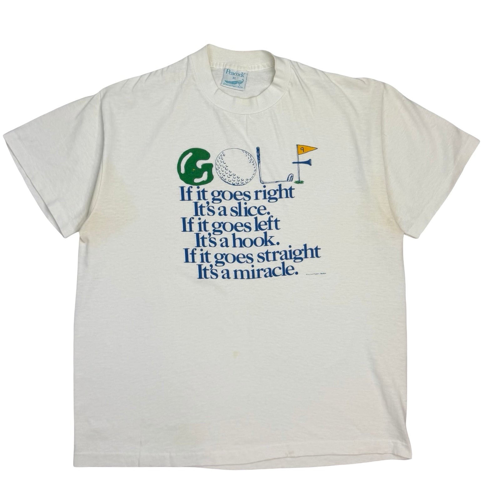 Vintage “If It Goes Right It’s A Slice…” Tee White