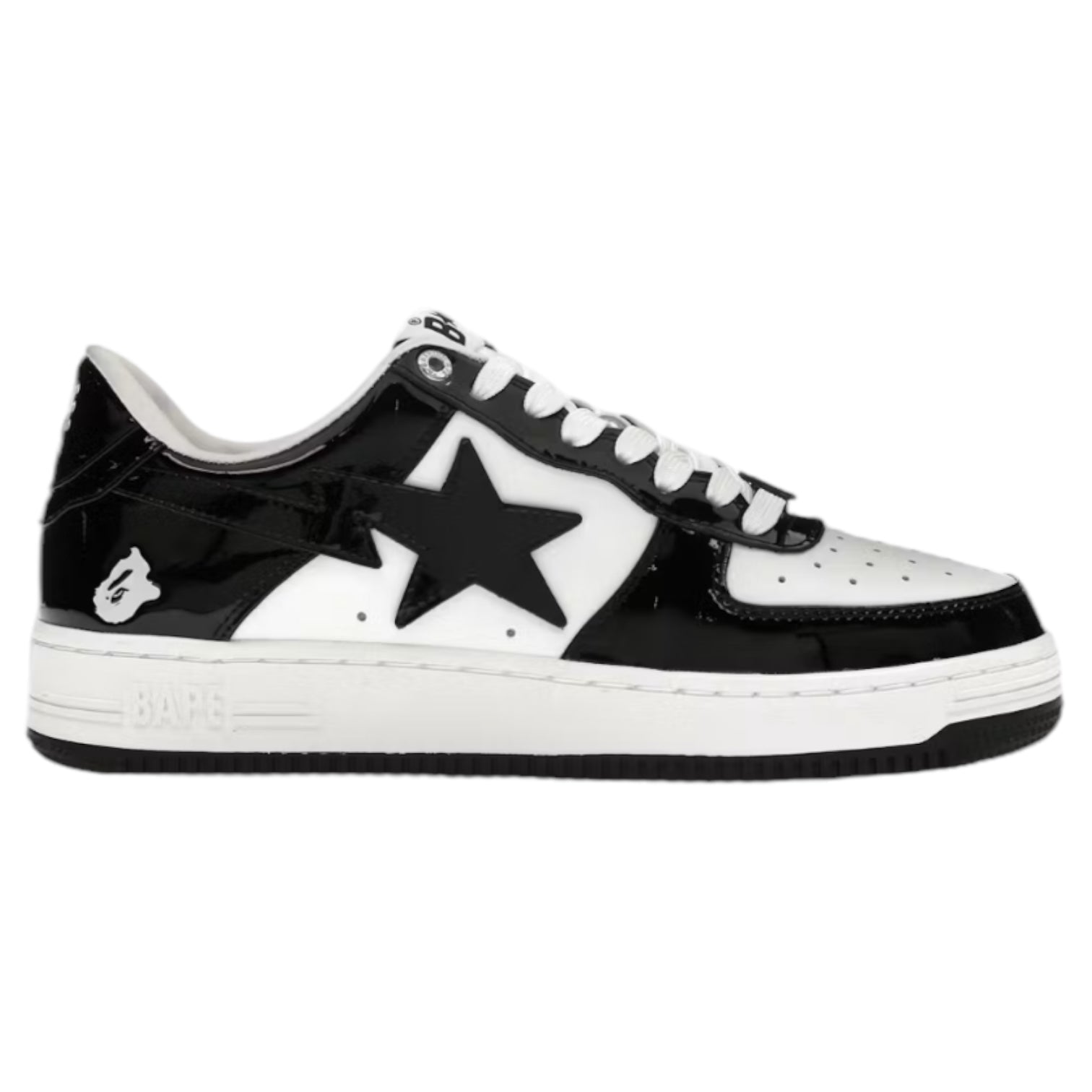 Bape Bape Sta Patent Leather Black White (Used)