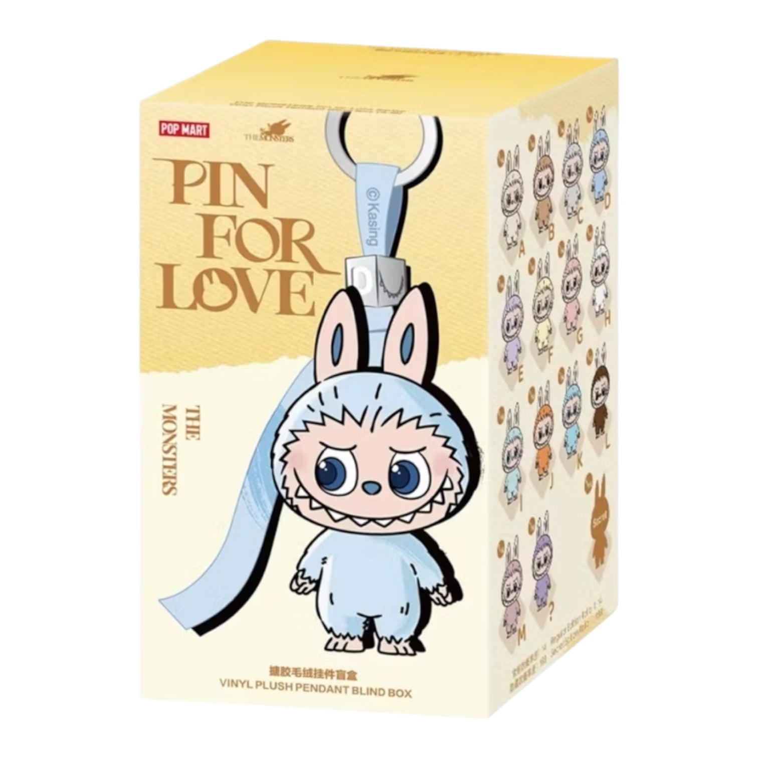 Pop Mart Labubu The Monsters Pin for Love Series Vinyl Plush Pendant (A-M) Sealed Case (14 Blind Box)