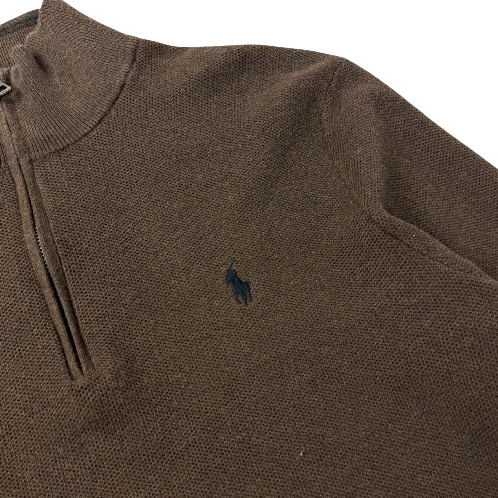 Vintage Polo Ralph Lauren Quarter Zip Sweater Brown