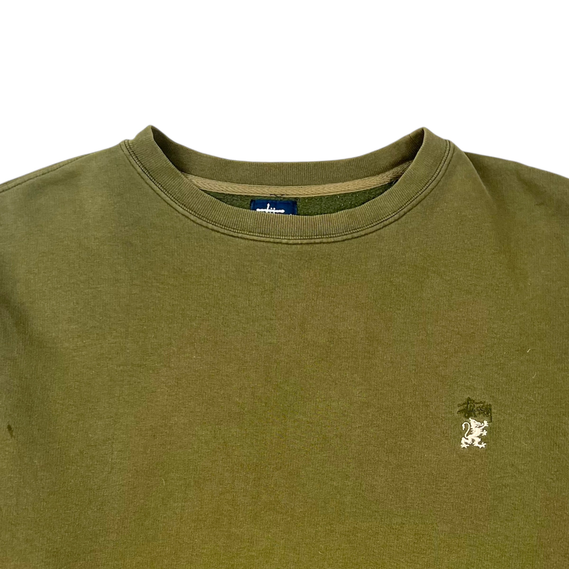 Vintage Stussy Logo Sweatshirt Green