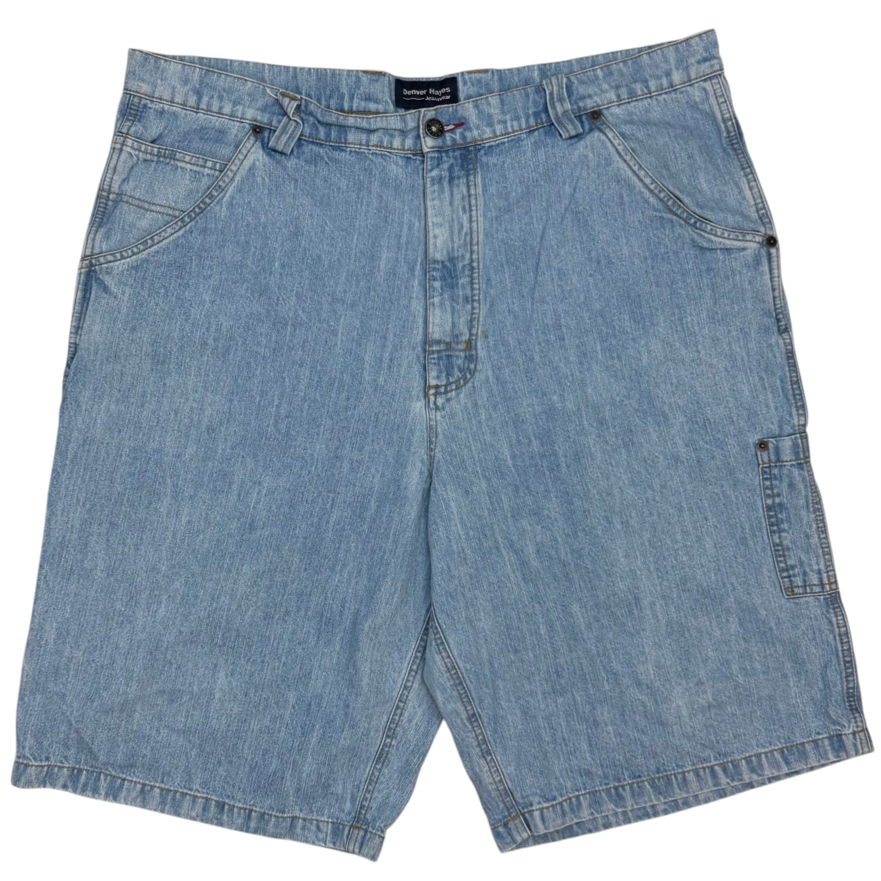 Vintage Denver Hayes Light Wash Denim Shorts Blue