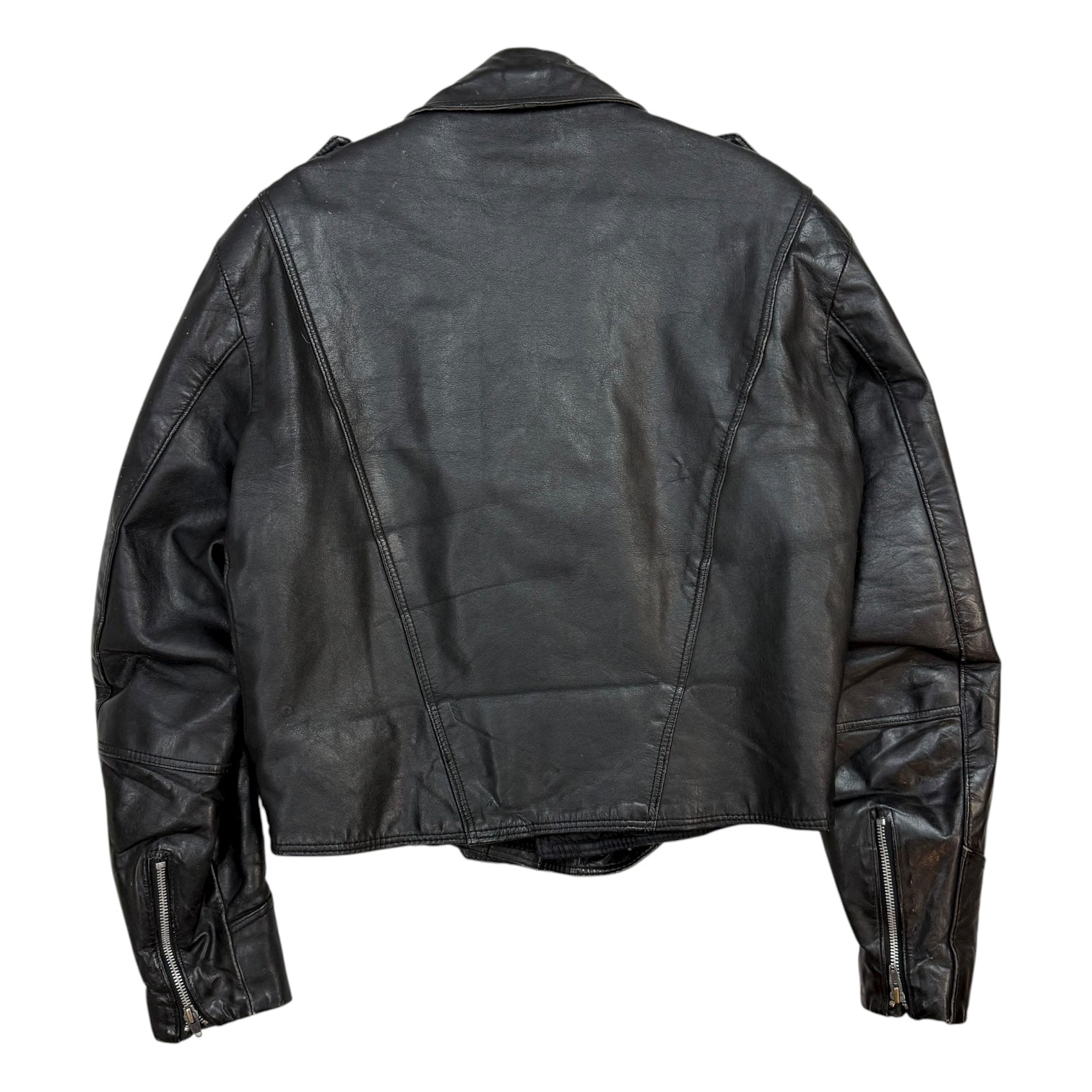 Vintage Bristol Leather Moto Jacket Black