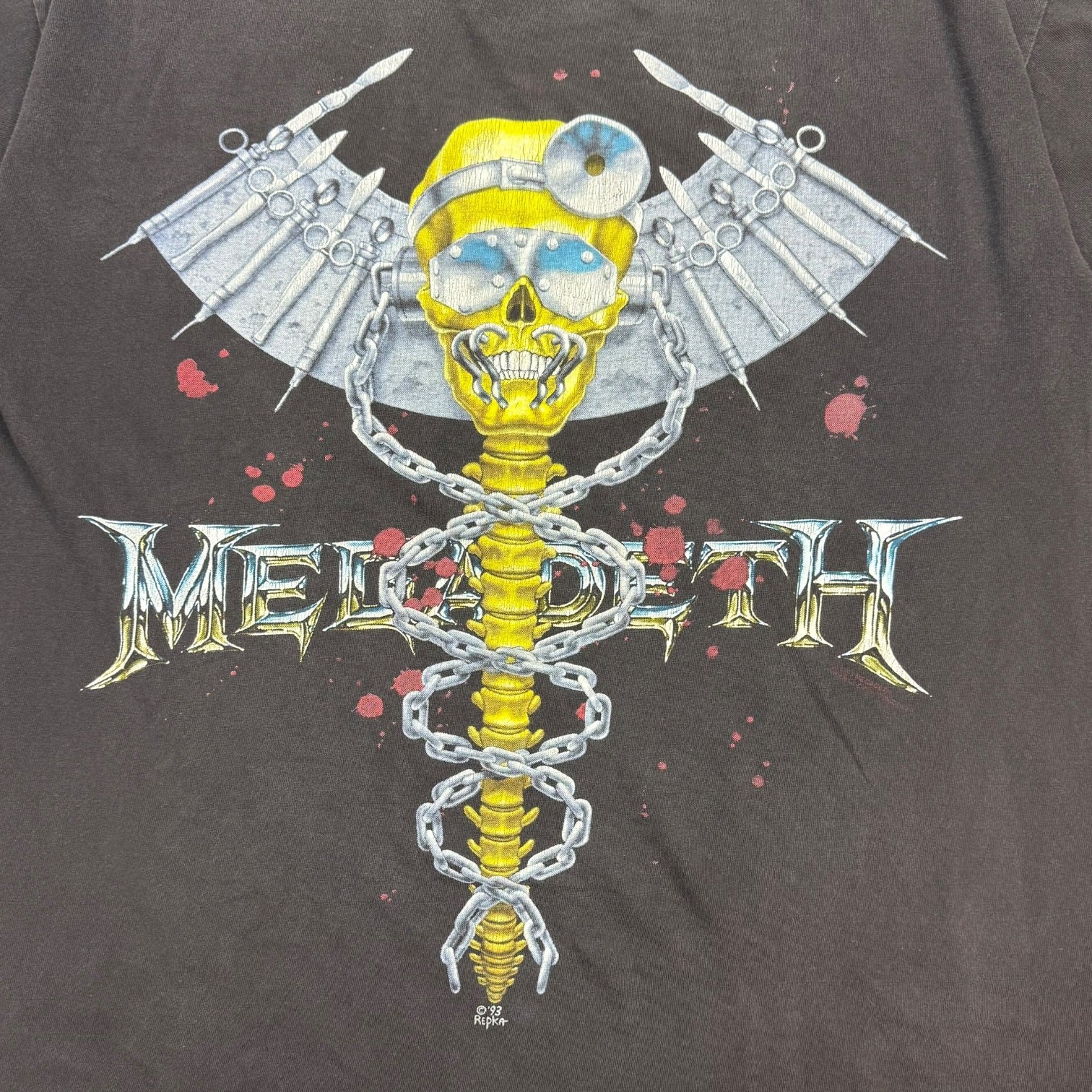 1993 MegaDeath Dr Vic Is In Tee Black