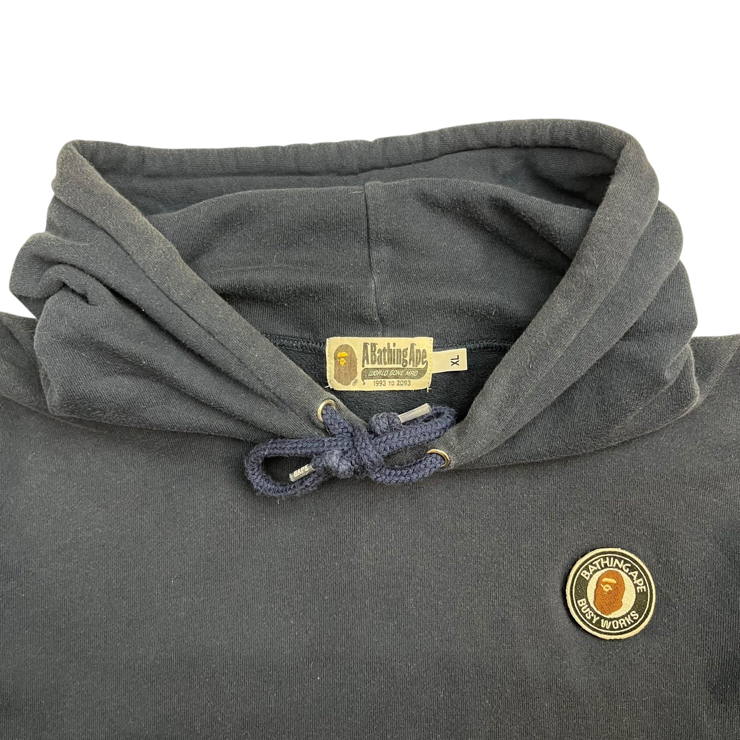 Bape Busy Works Hoodie Navy Blue