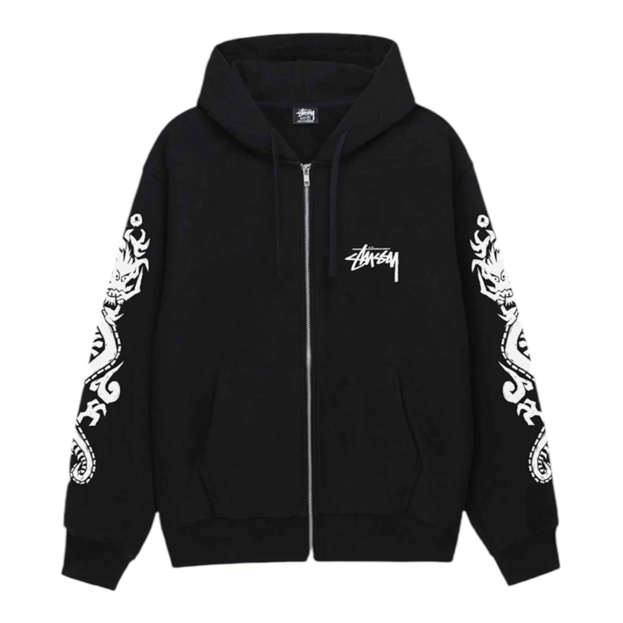 Stussy Dragons Zip Hoodie Black