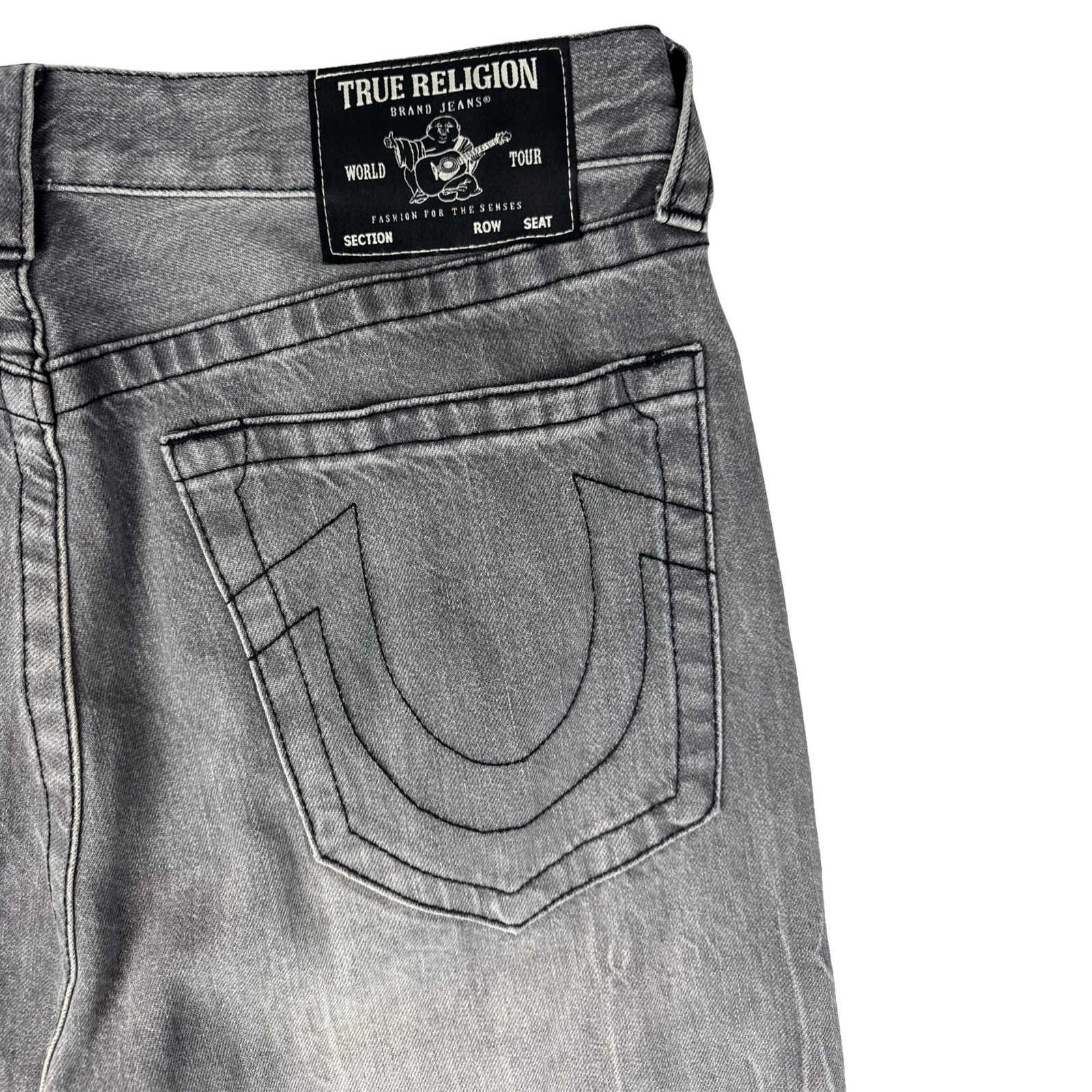 True Religion ‘Mickey’ Baggy AF Denim Bottoms Grey