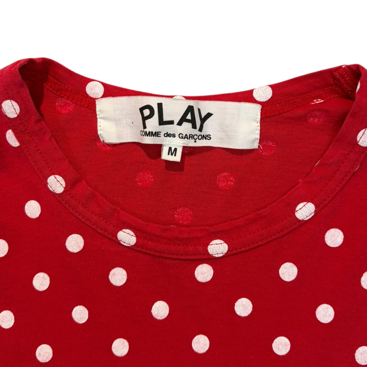 (W) Comme des Garçons PLAY Polka-dot Longsleeve Shirt Red