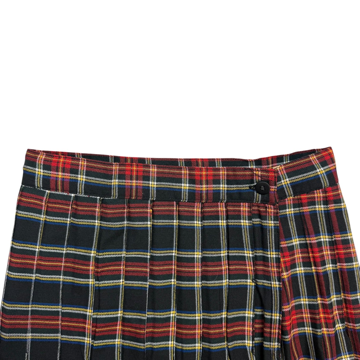 (W) Vintage Tartan Pleated Skirt Plaid