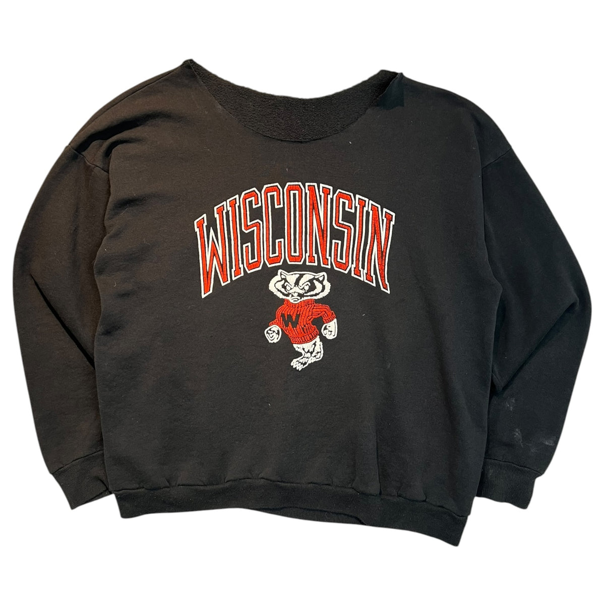 Vintage University Wisconsin Badgers Sweatshirt Black
