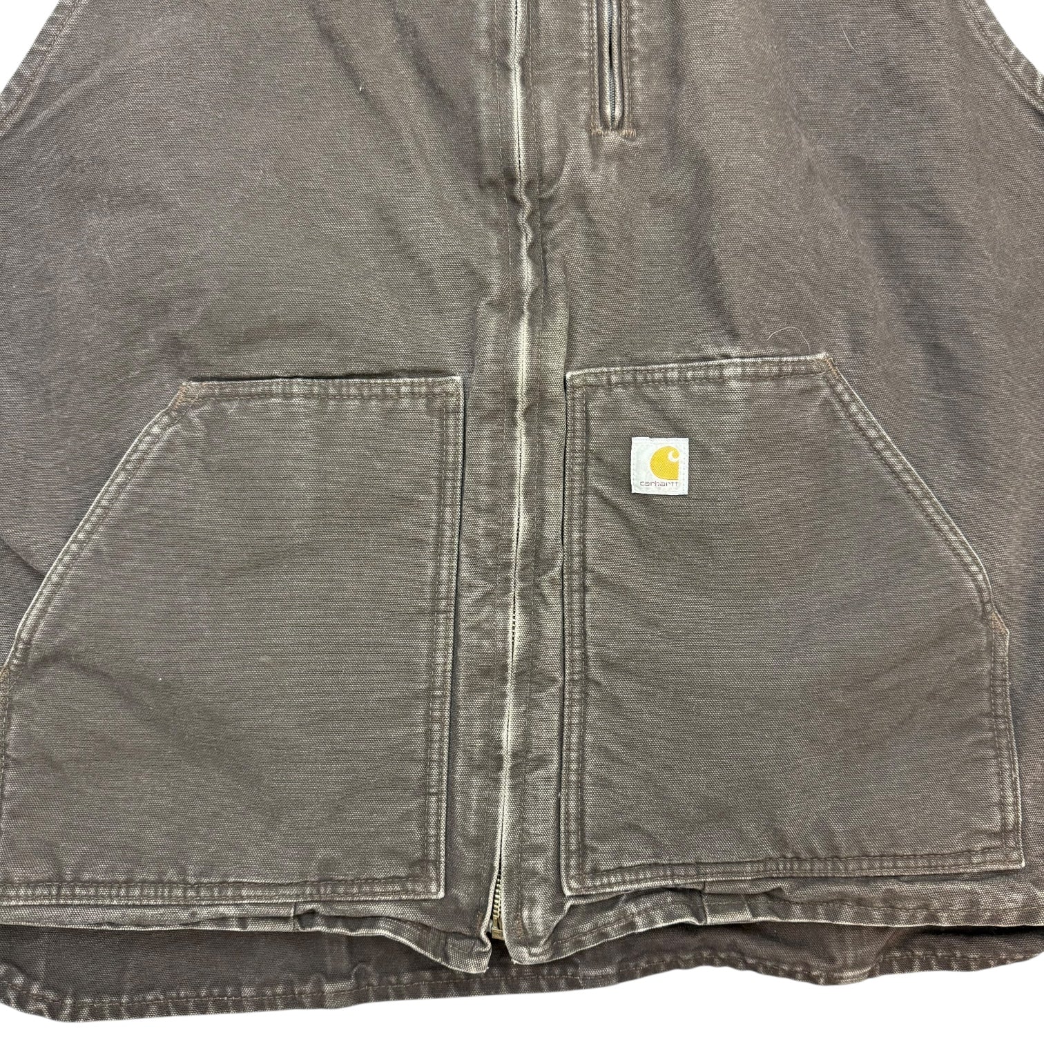Vintage Carhartt Fleece Lined Vest Brown