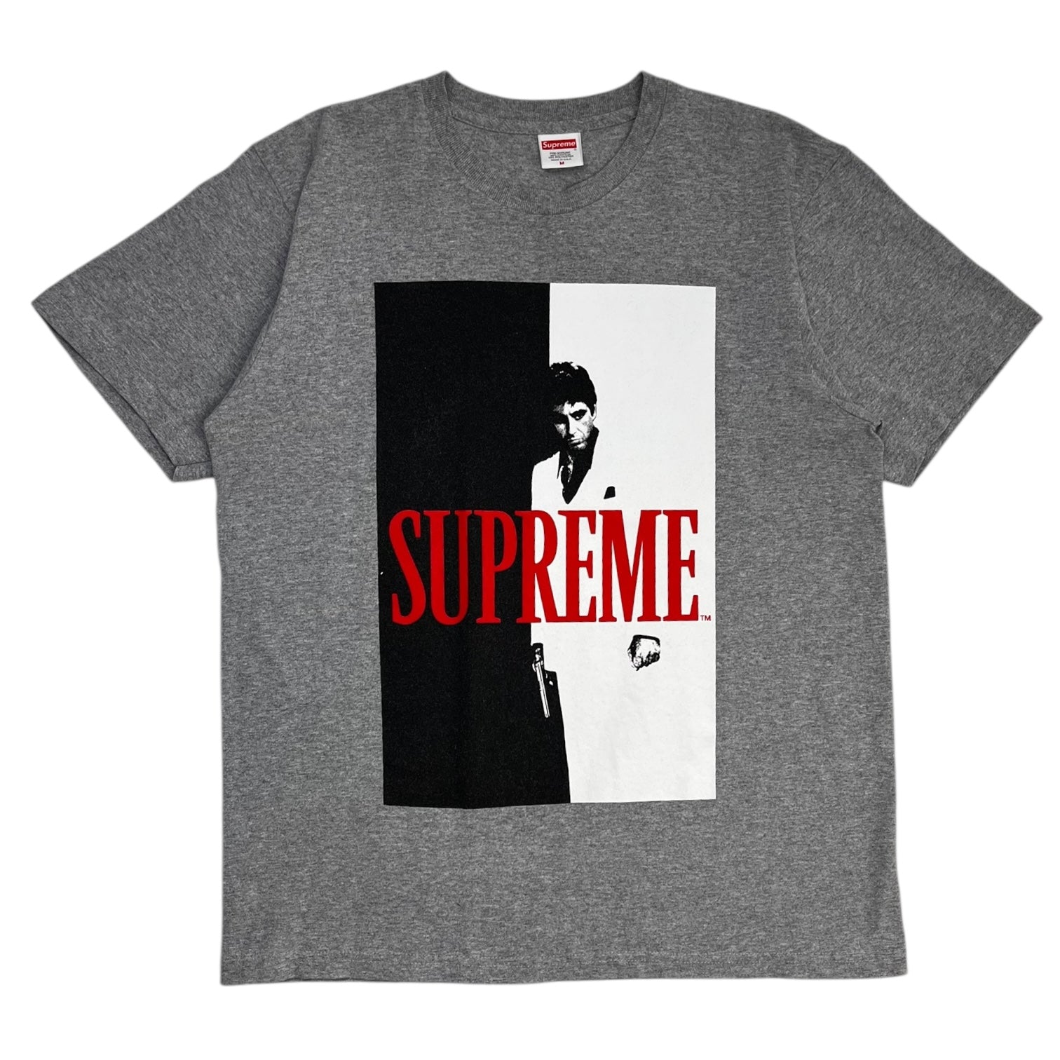 Supreme Scarface Split Tee Heather Grey