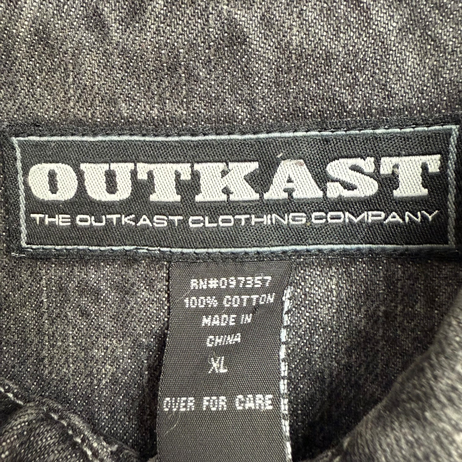 Vintage Y2K Outkast Clothing Denim Jacket Black