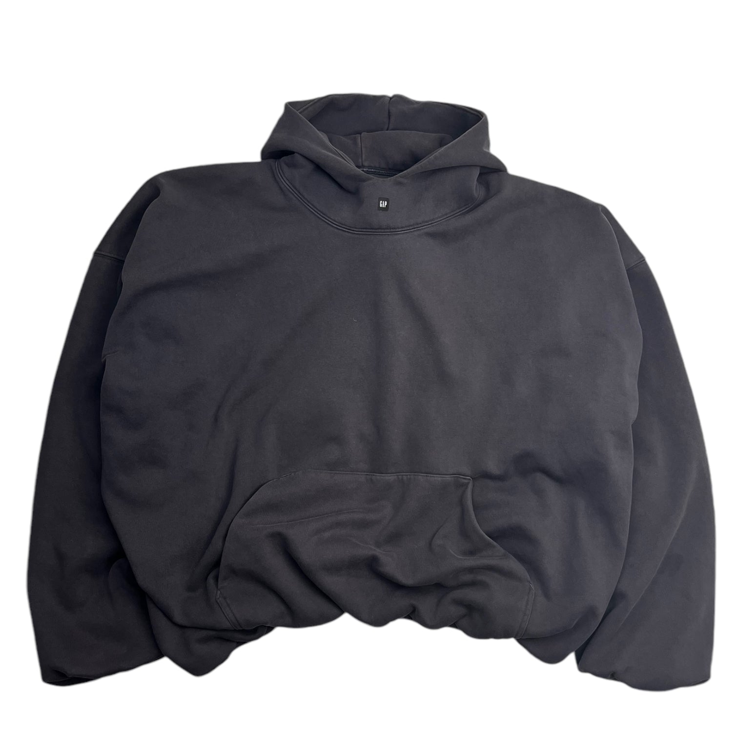 Yeezy Gap Balenciaga Double Layer Hoodie Dark Grey