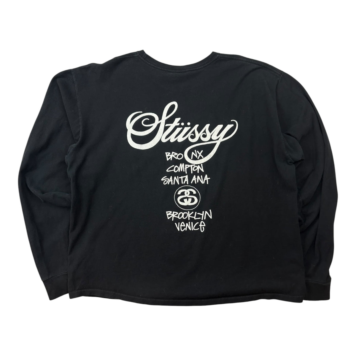 Stussy World Tour L/S Tee Black
