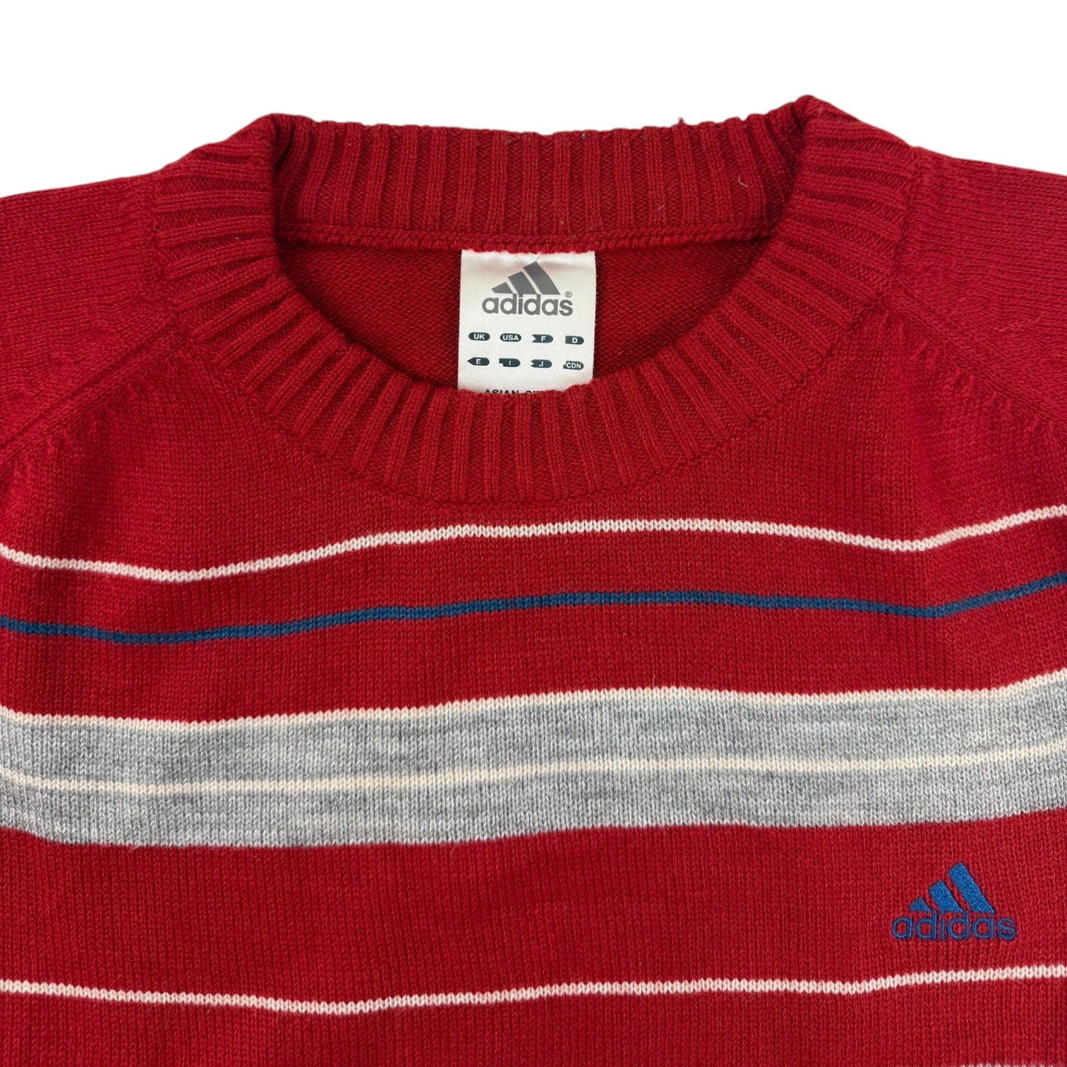 Vintage Adidas Knit Sweater Red