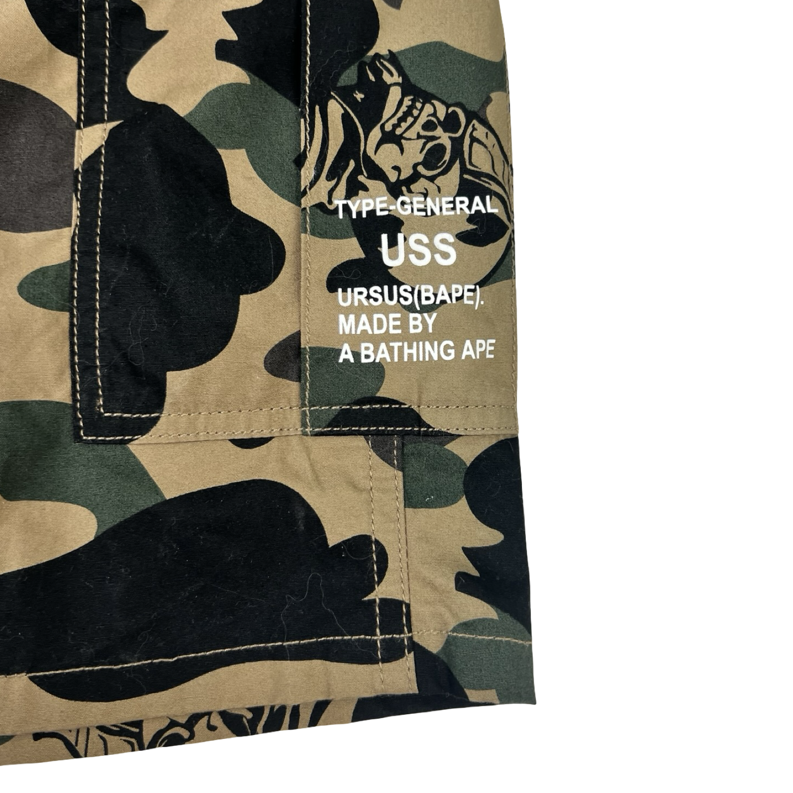 BAPE Ursus Military Beige Camo Shorts