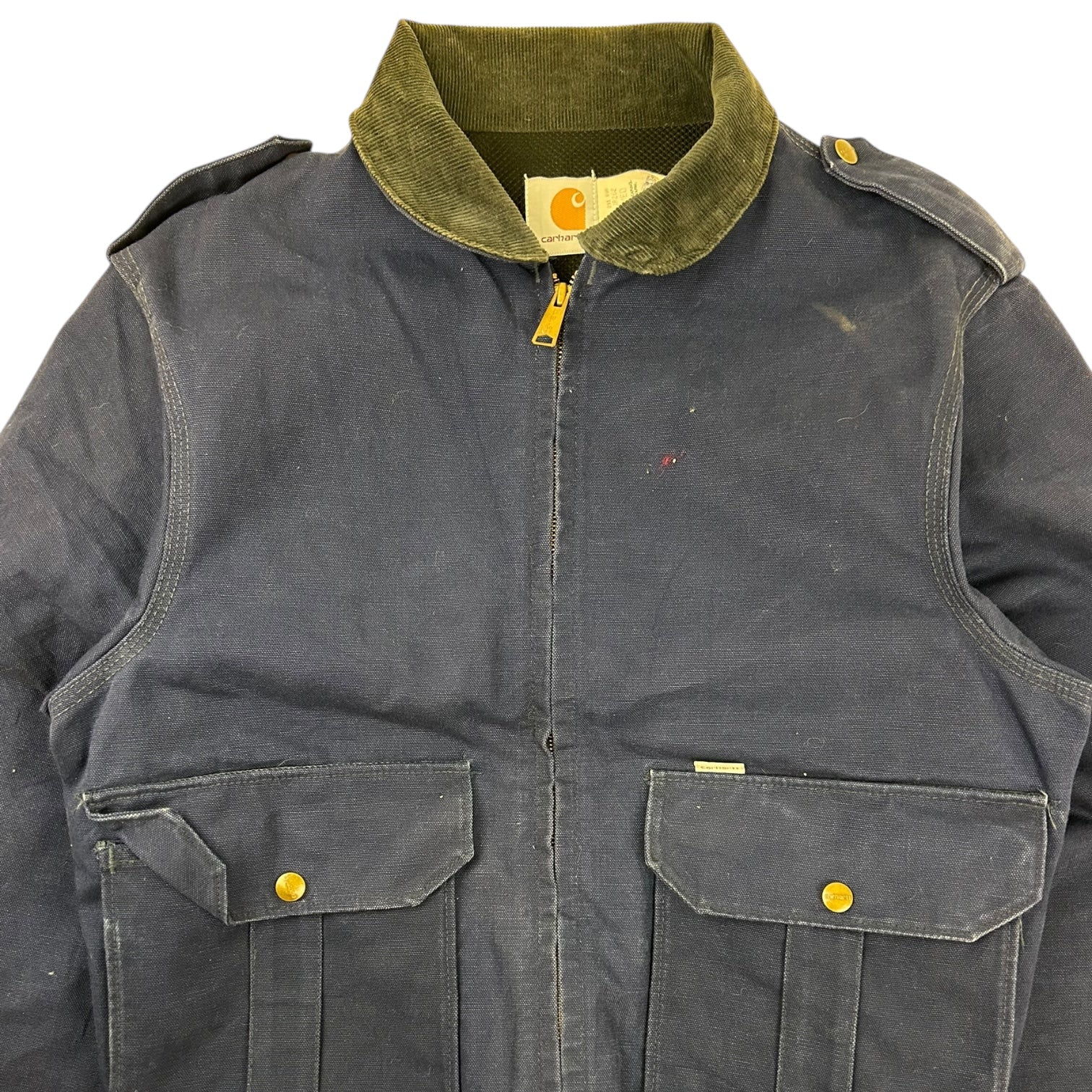 Vintage Carhartt Aviator Jacket Navy Blue