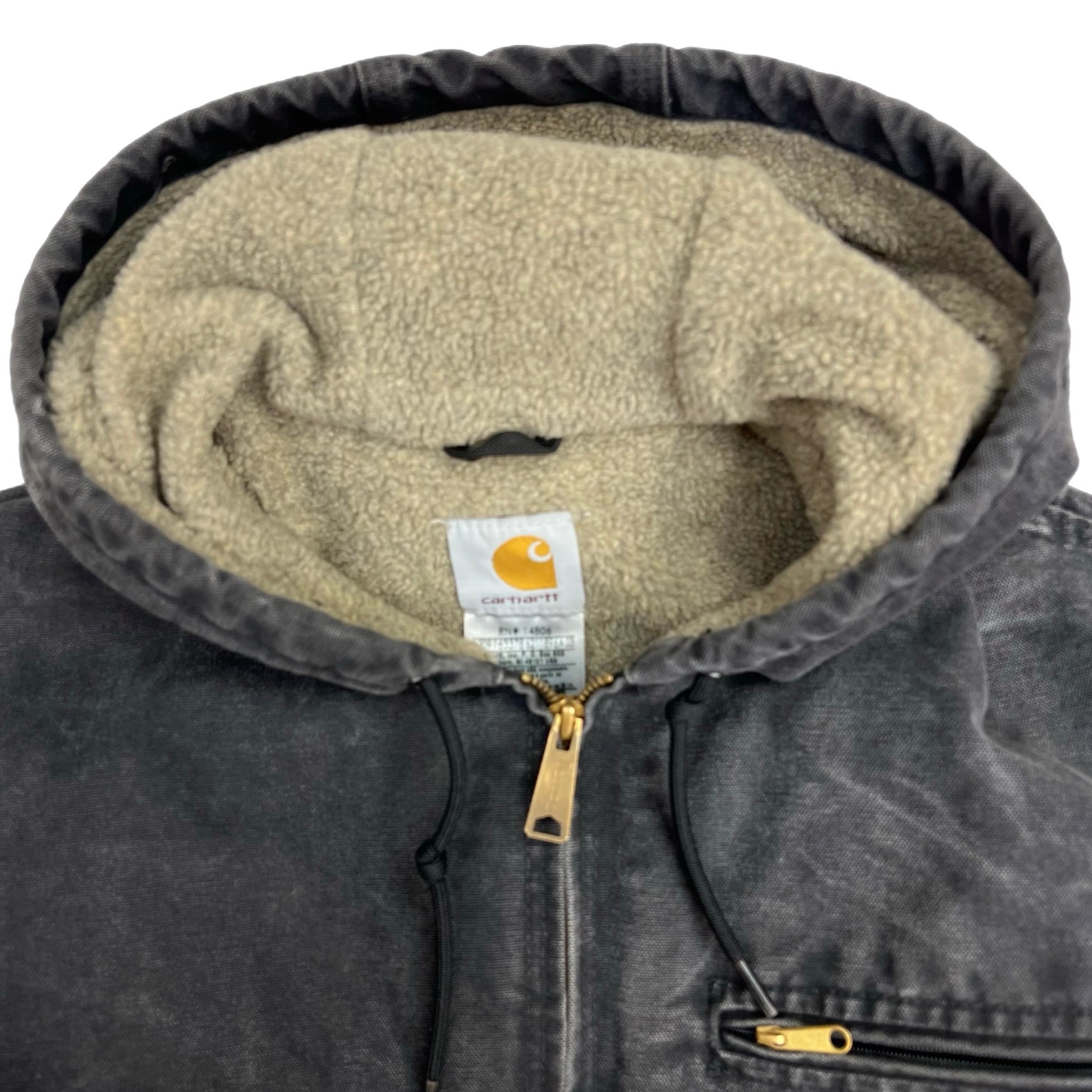 Vintage Carhartt Sierra Fleece Lined Jacket Washed Black