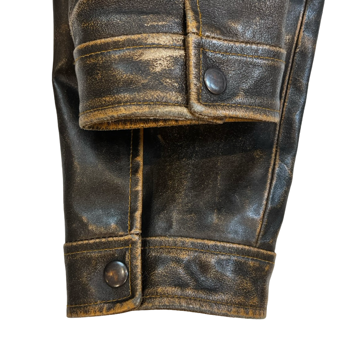 Vintage GAP Distressed Brown Leather Jacket