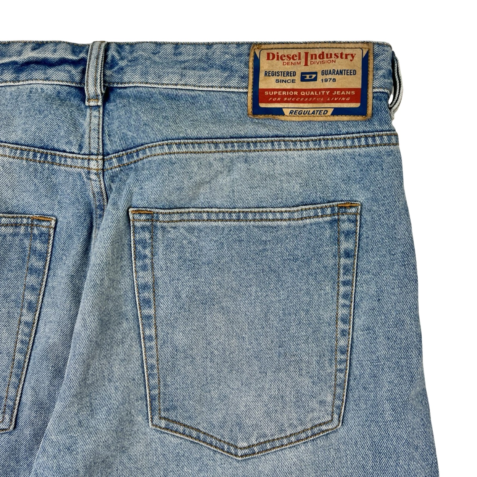 Diesel D-Rise Relaxed Wide-Leg Distressed Jeans