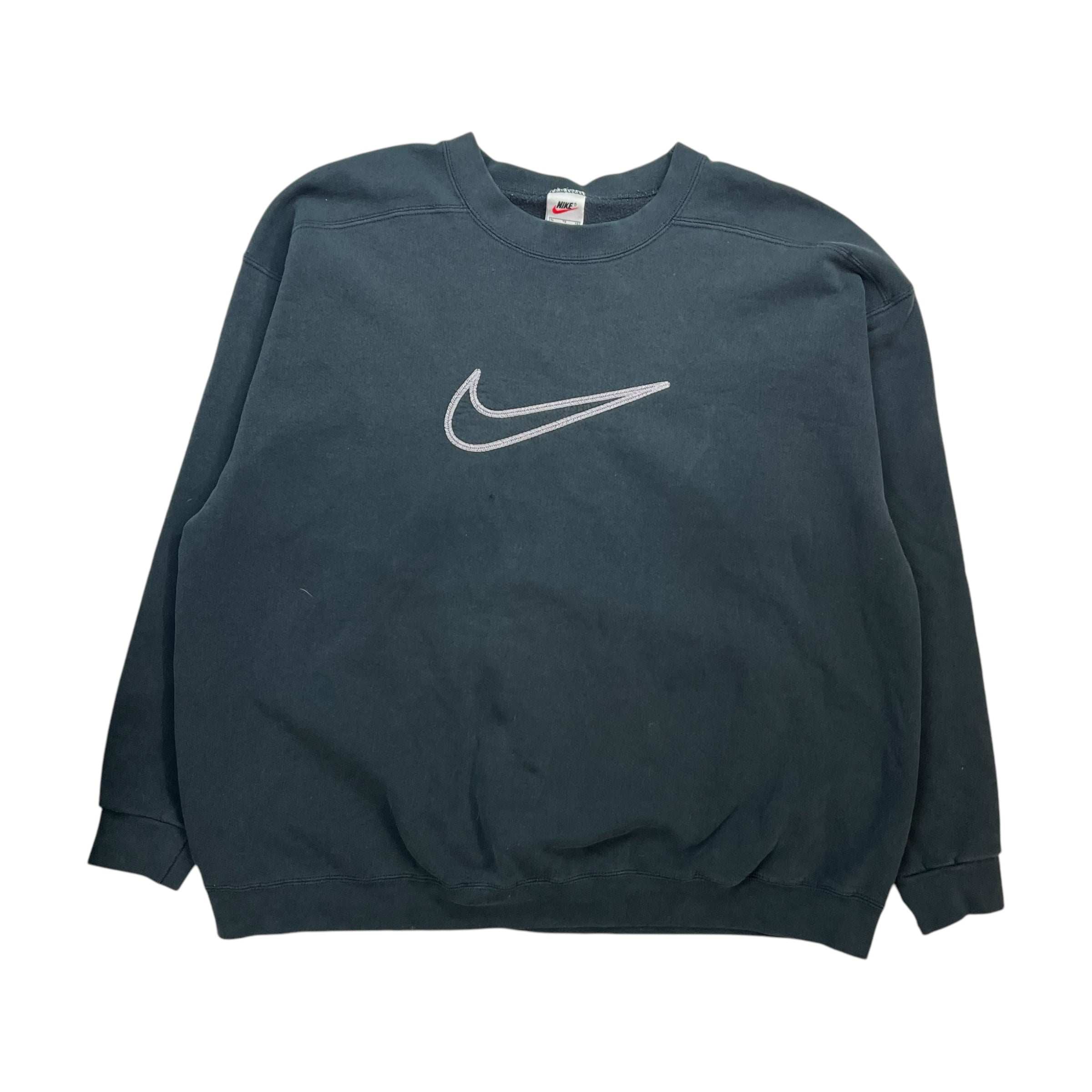 Vintage Nike Chainstitch Swoosh Crewneck Black