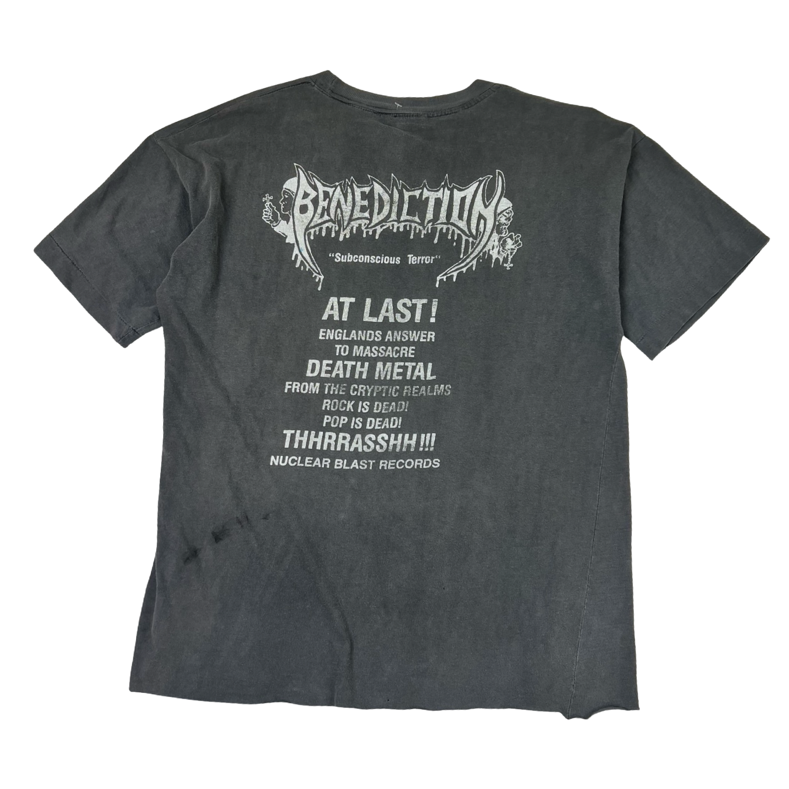 Vintage Benediction Subconscious Terror Metal Band T-Shirt