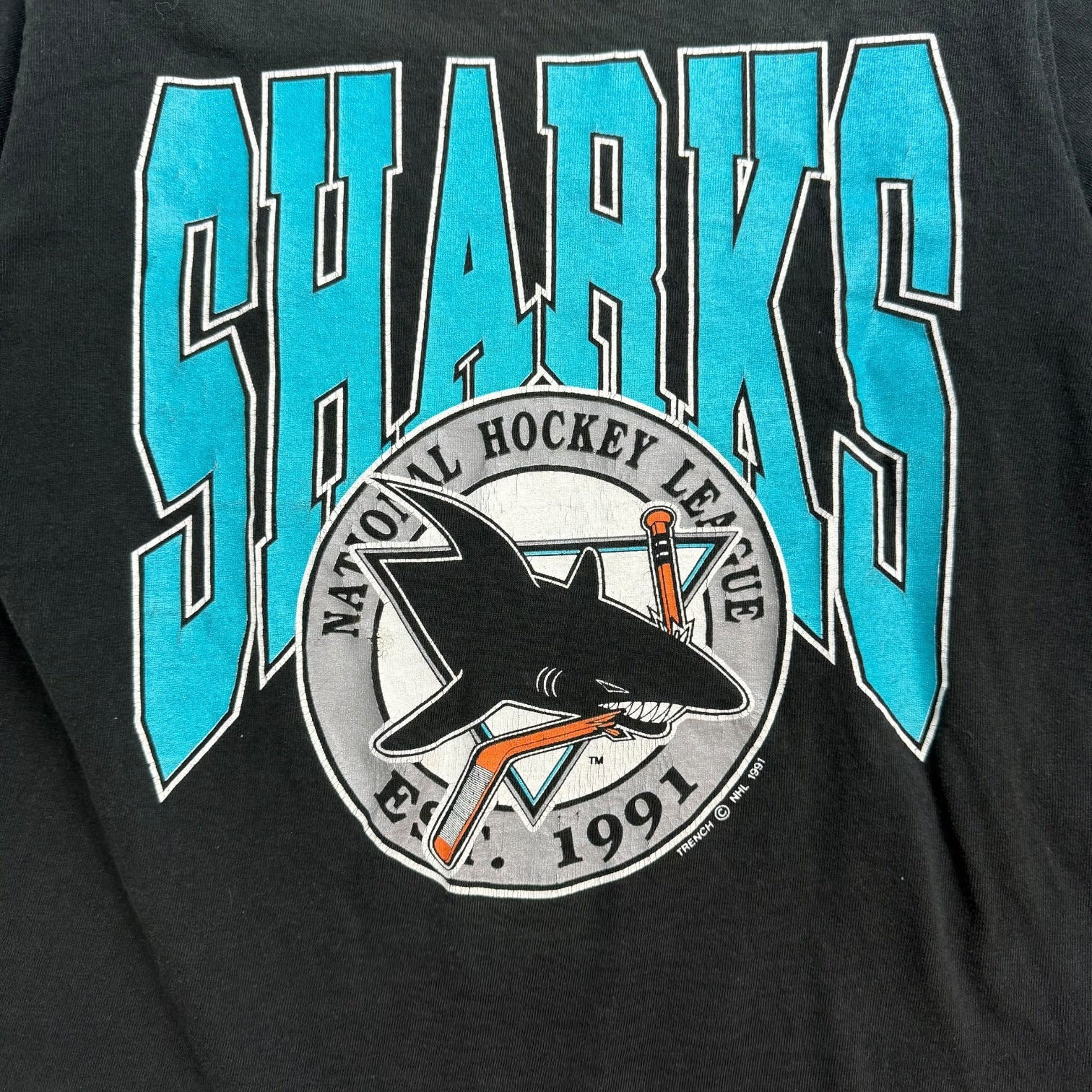 Vintage San Jose Sharks Tee Black