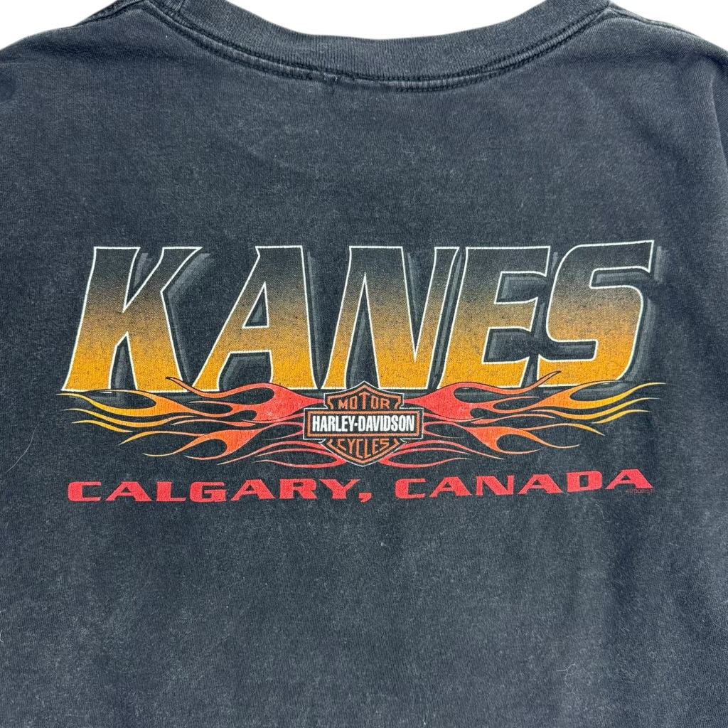 2000 Harley Davidson Kanes Flame Long Sleeve T-Shirt