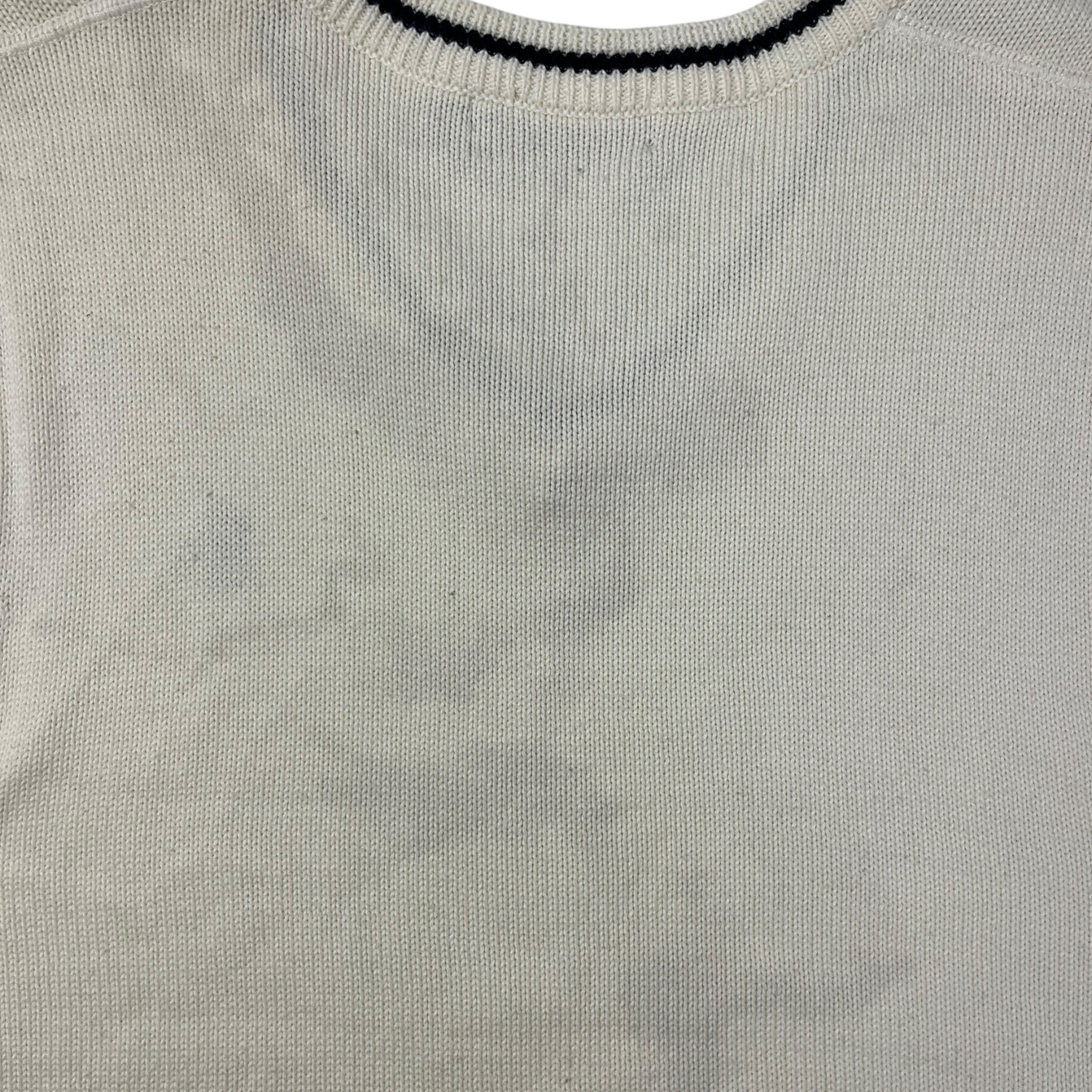 Vintage Polo Ralph Lauren Cream Knit Sleeveless Sweater