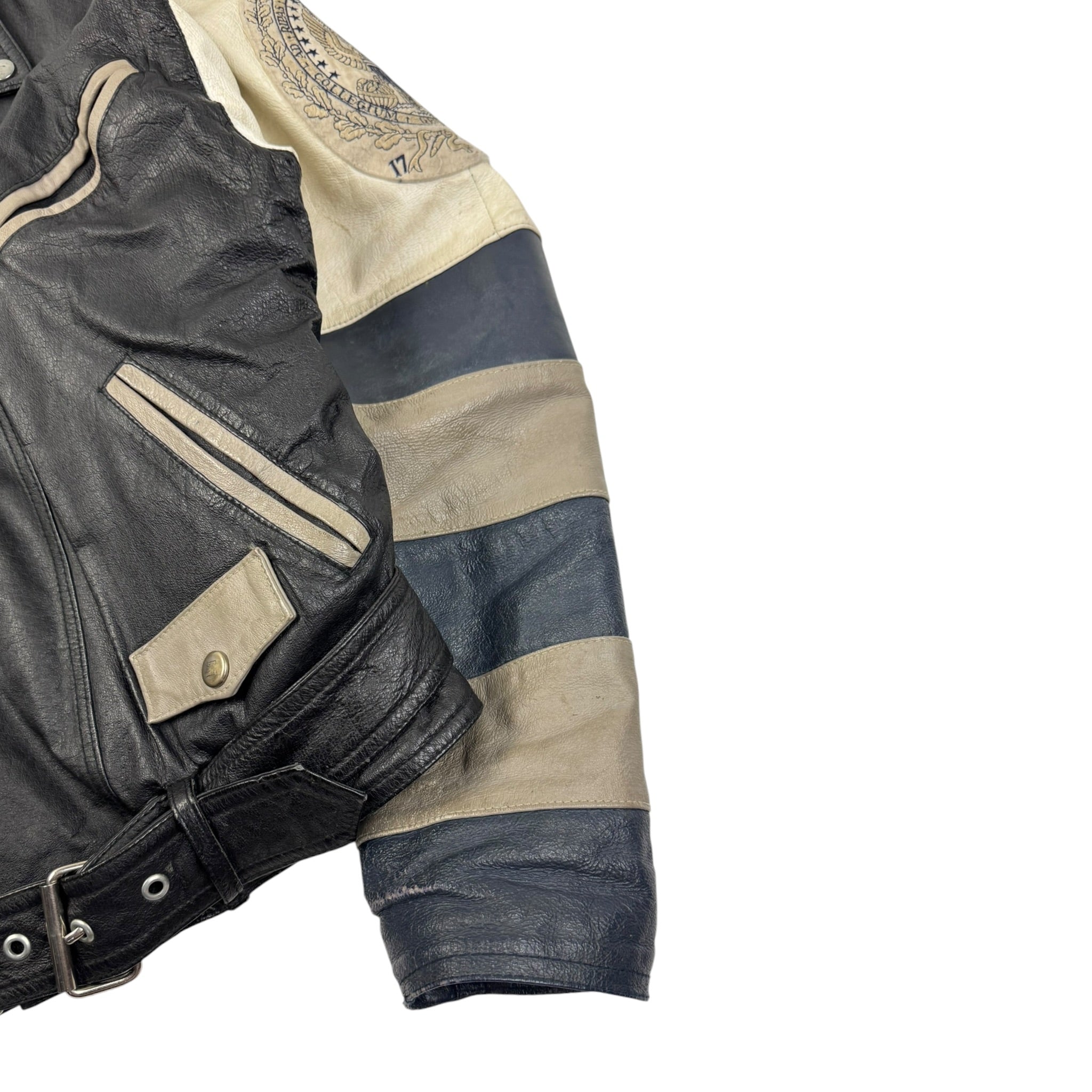 1989 Georgetown Hoyas Box Seat Leather MLB Biker Jacket