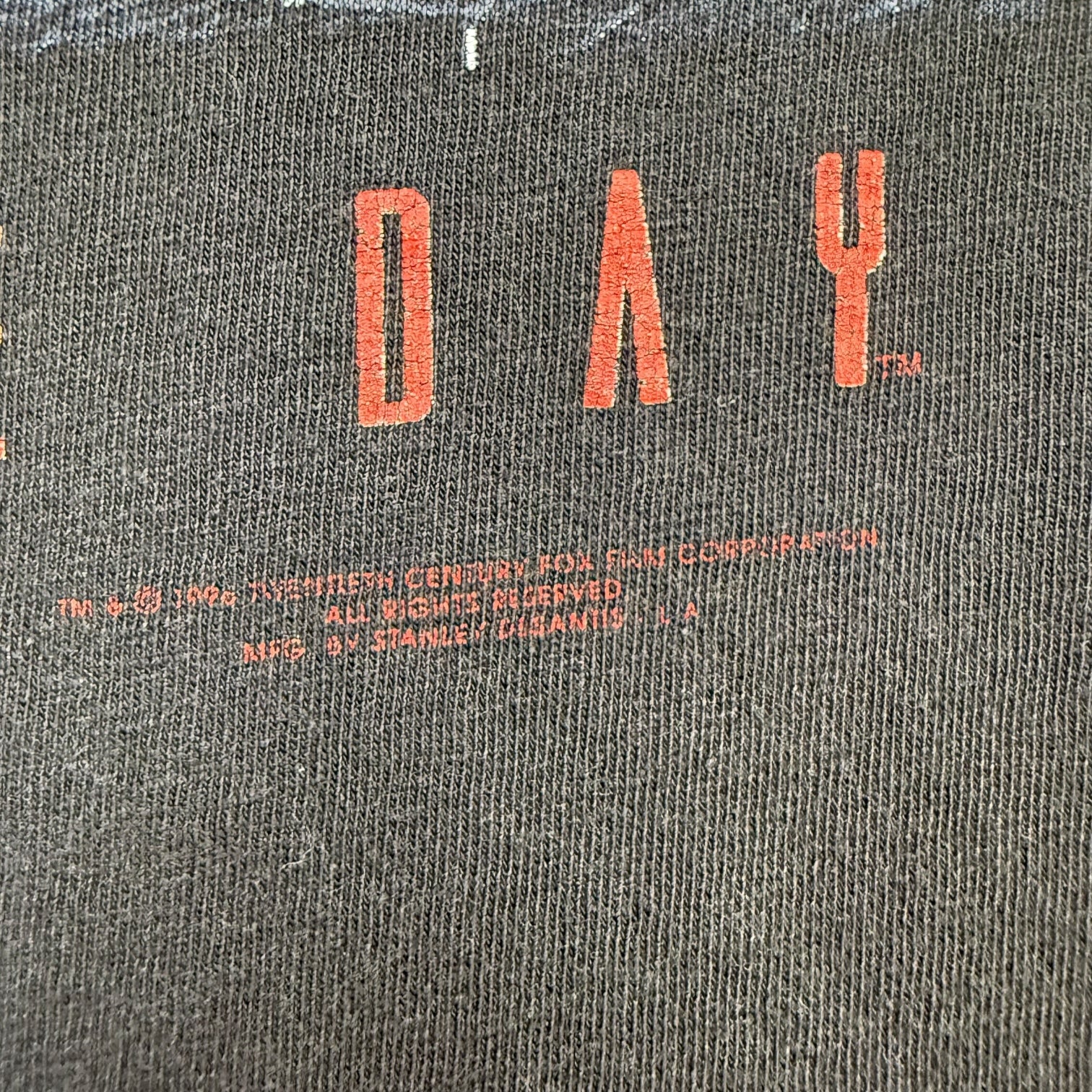 1996 Independence Day Tee Faded Black
