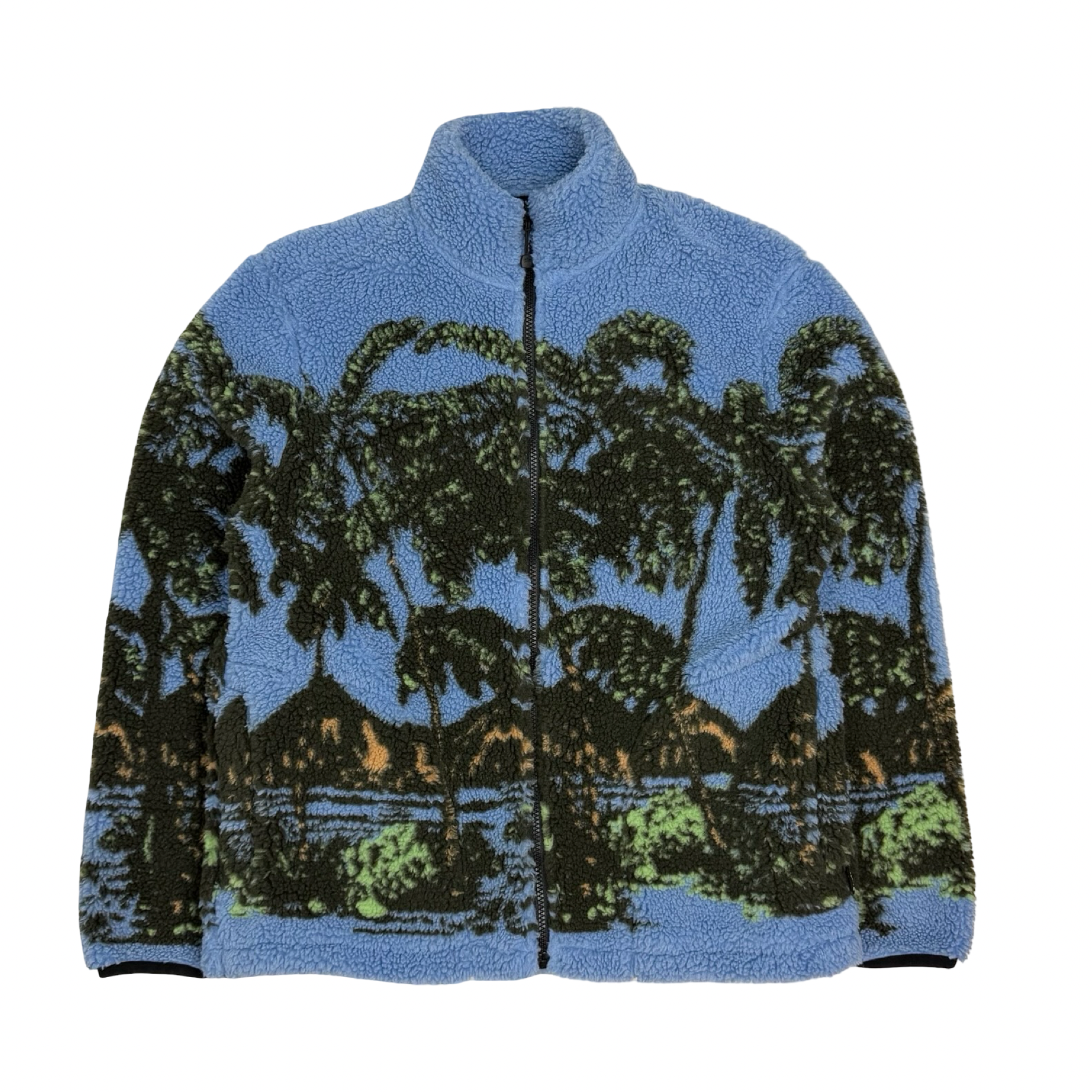 Stussy Hawaiian Jacquard Mock Jacket Blue
