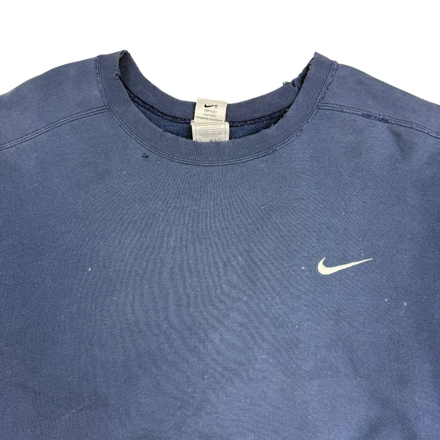 Vintage Nike Small Swoosh Crewneck Navy