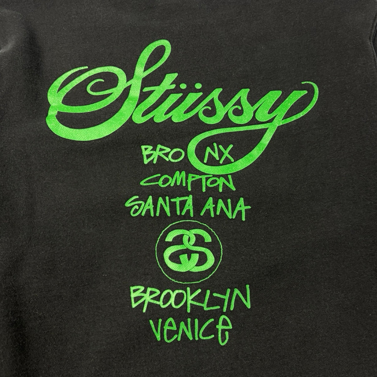 Stussy Script International Crewneck Black/Green