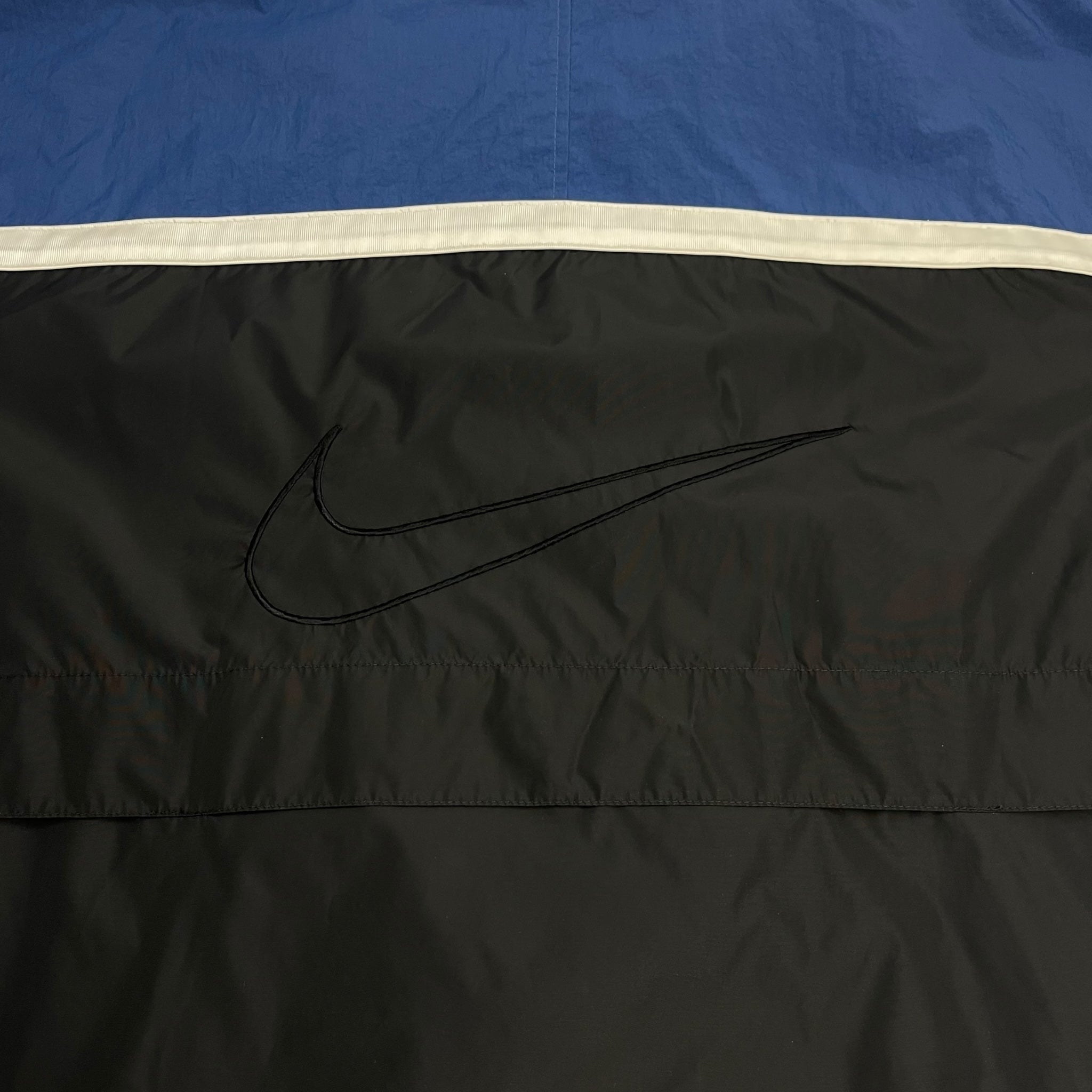 Vintage Nike Big Swoosh Windbreaker Black/Blue