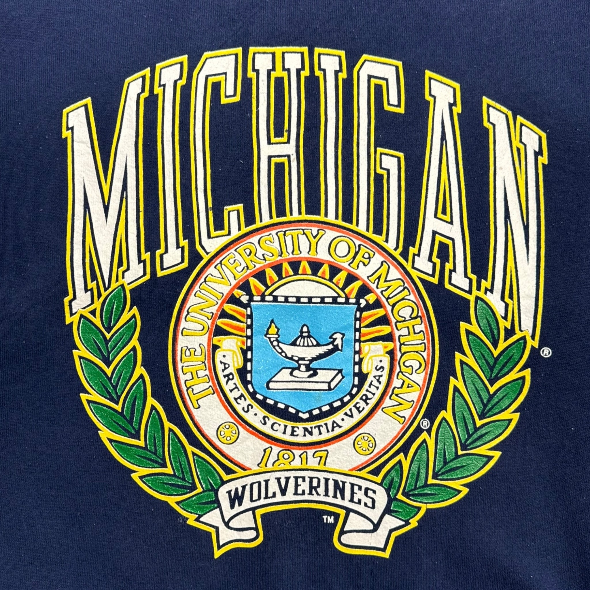Vintage University of Michigan Wolverines Crest Crewneck