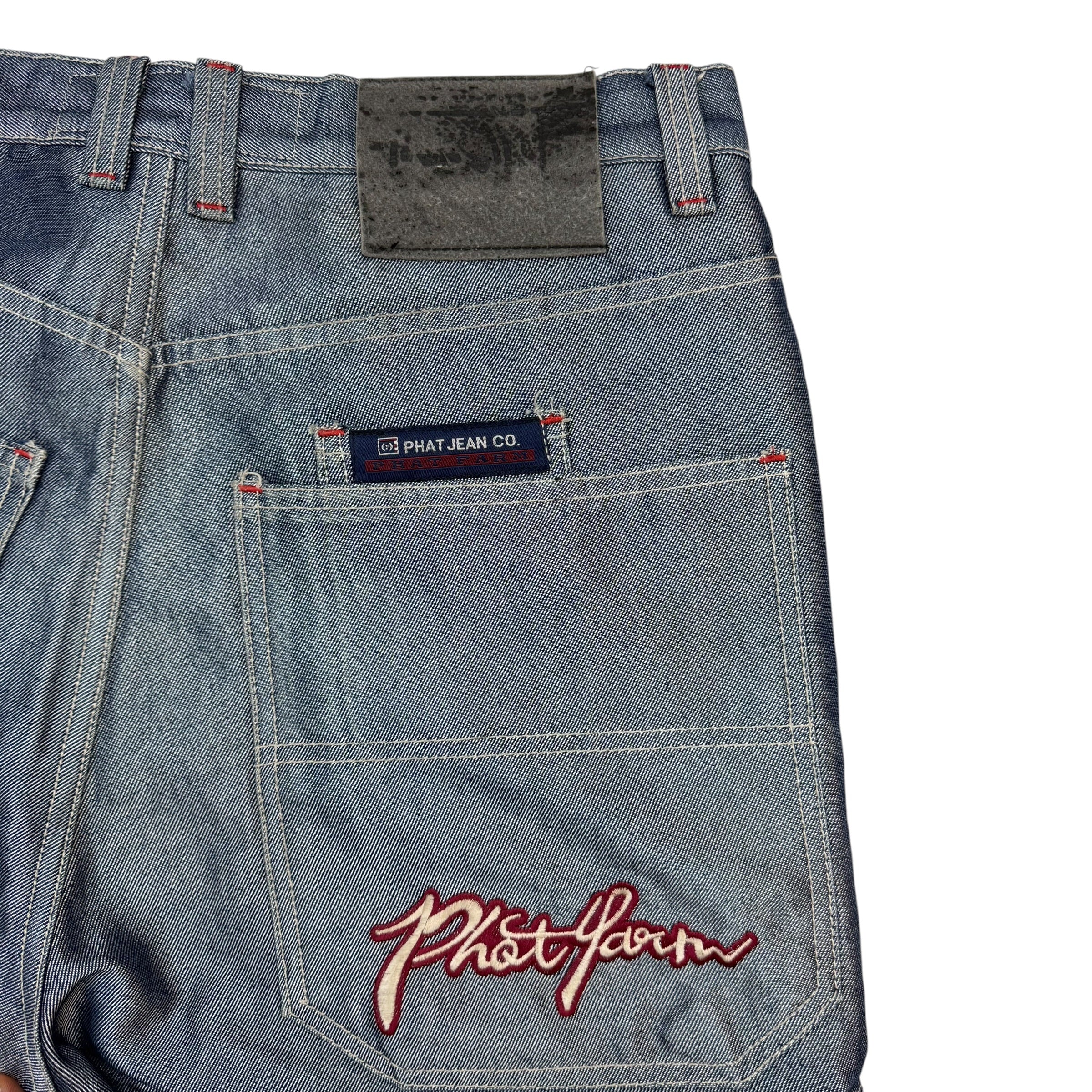 Vintage Phat Farm Glossy Jeans Blue