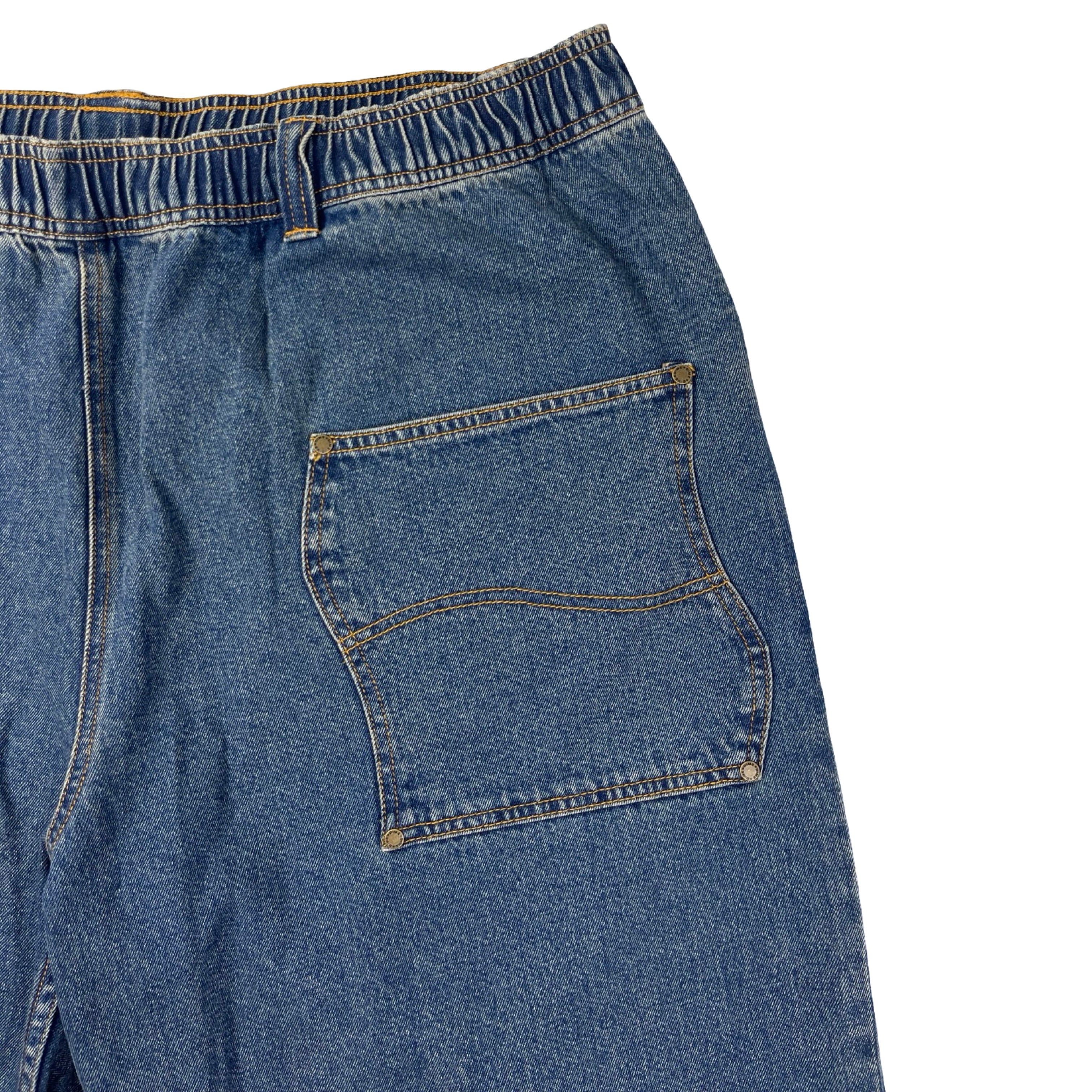 Dime Reverse Denim Shorts Washed Blue