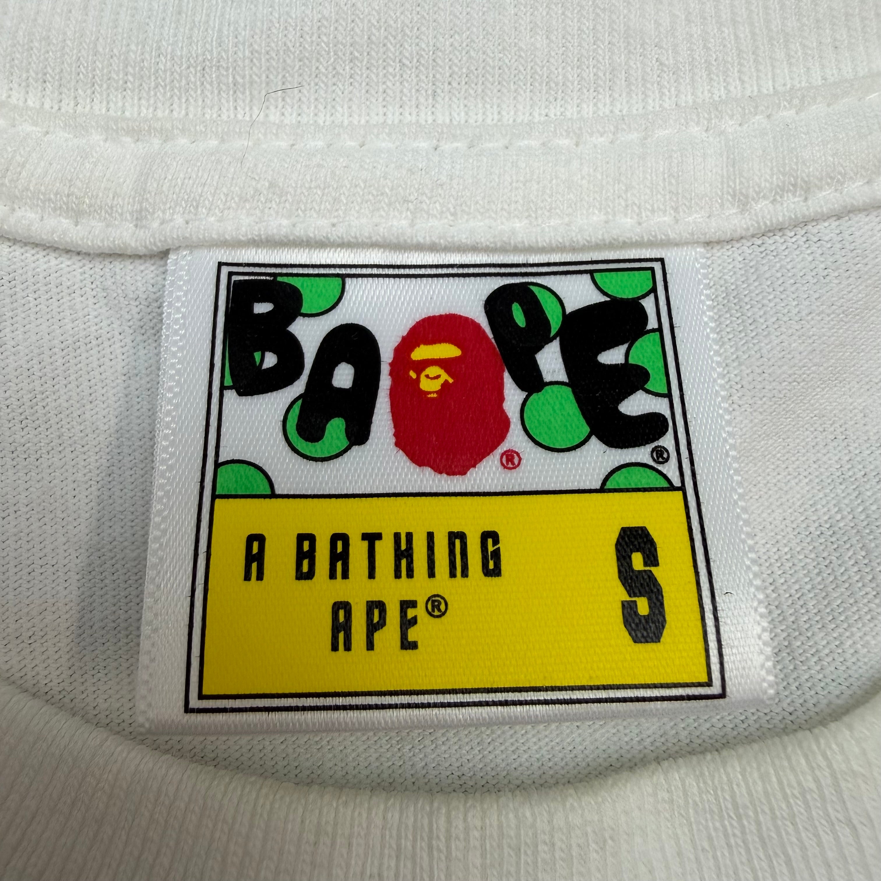 Bape Flame Ape Head Tee White