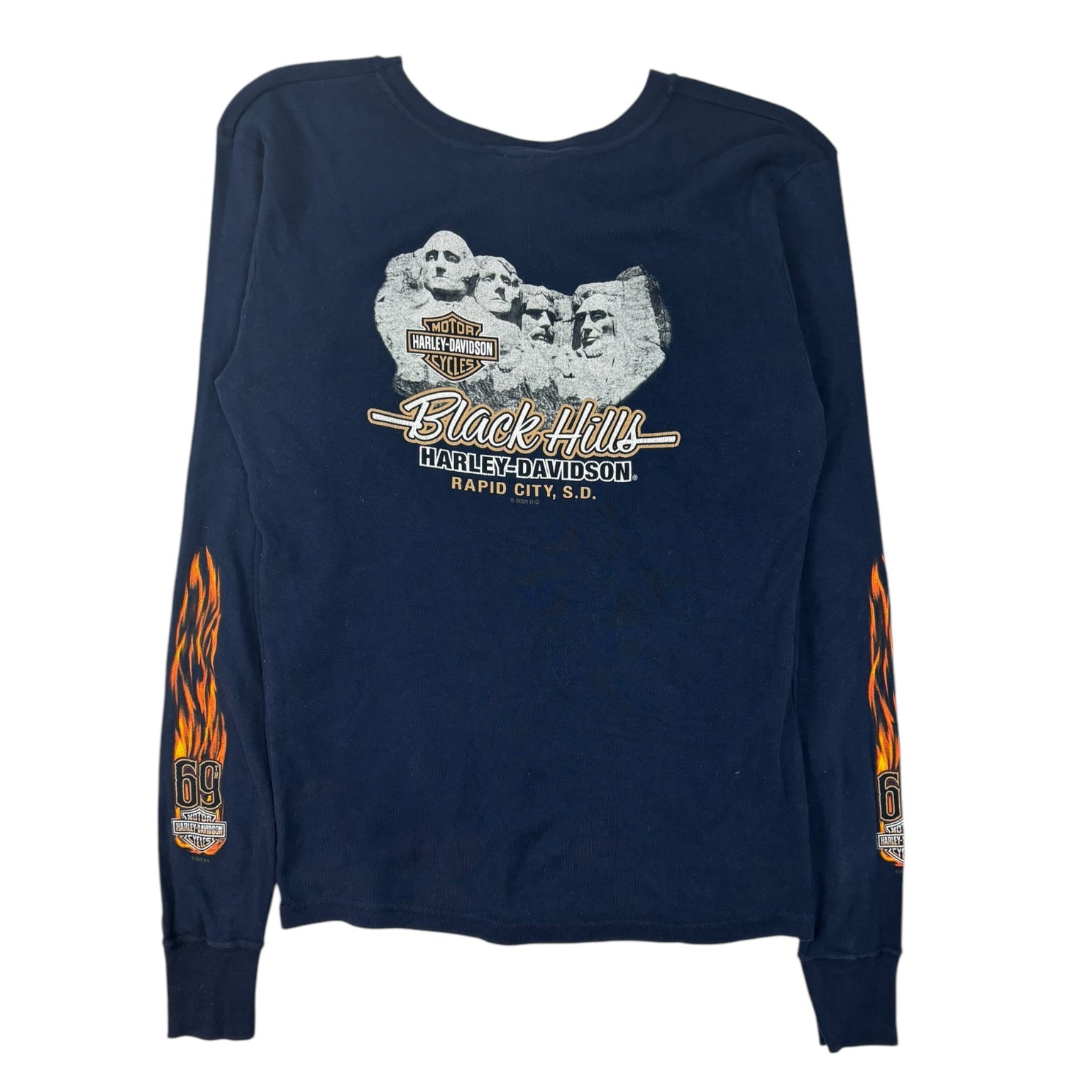 2008 Women’s Rapid City Harley Davidson Sturgis Long Sleeve Navy