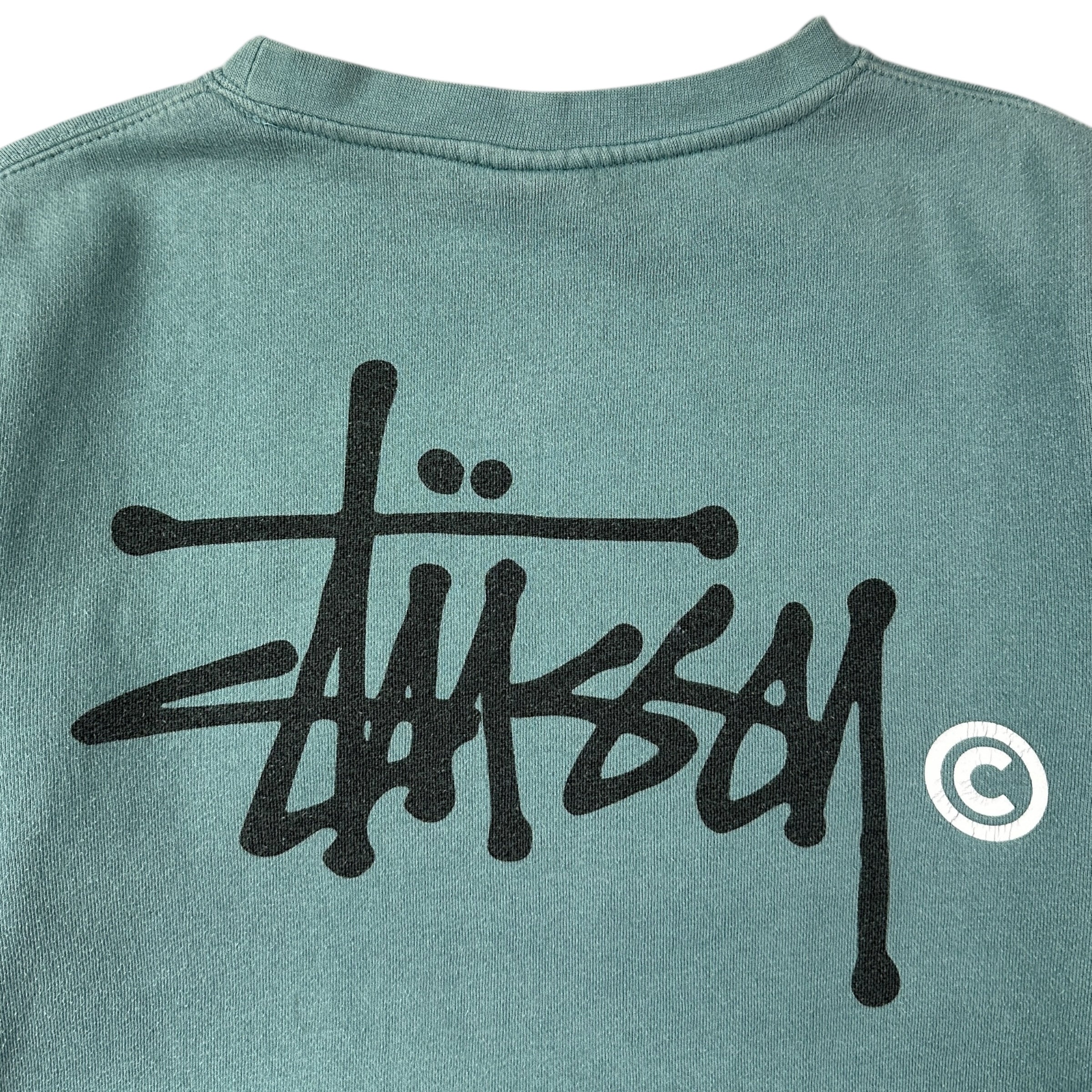 Stussy Logo Crewneck Seafoam Green