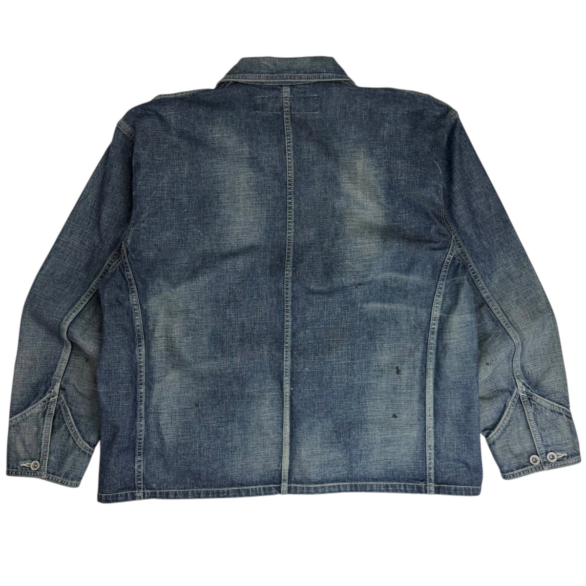 Neighborhood Paint Splatter Denim Jacket Blue