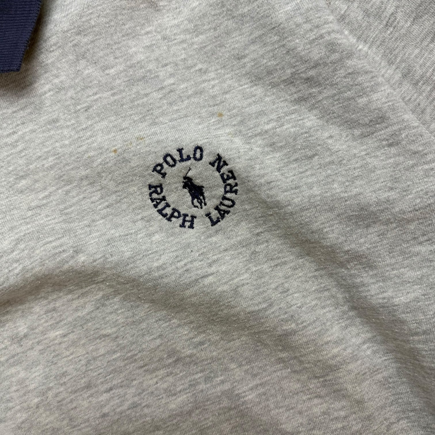 Vintage Ralph Lauren Polo 1/4 Zip Sweater Grey/Blue