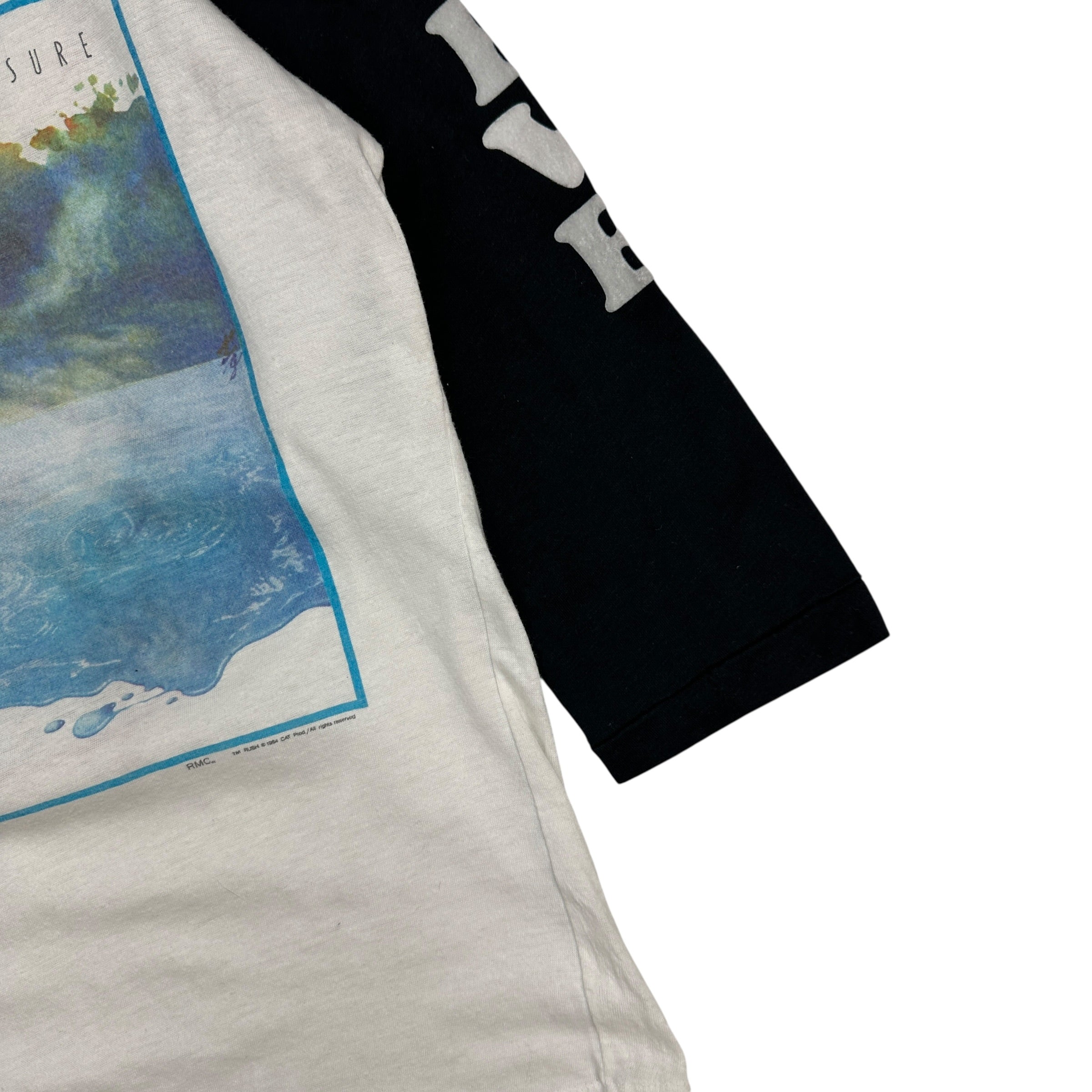 1984 Rush Grace Under Pressure Baseball Tee Black/White