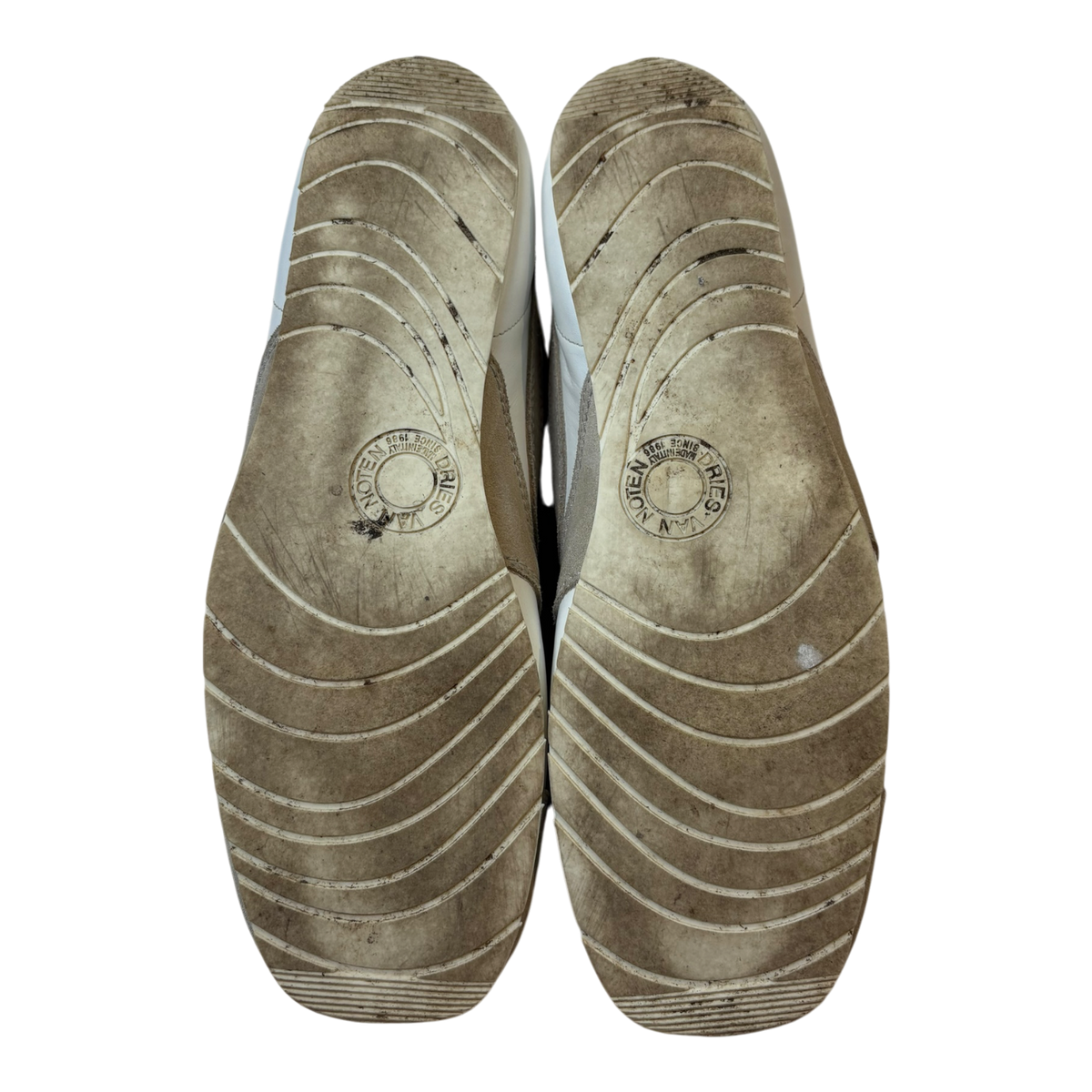 Dries Van Noten Low Top Leather Sneakers Grey/White (Used)